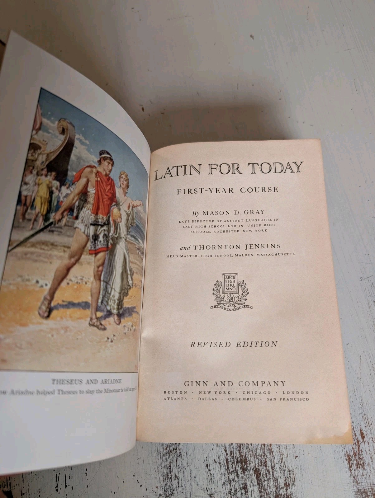 Latin for Today by Gray and Jenkins 1933 Hardcover Revised Edition SPQR