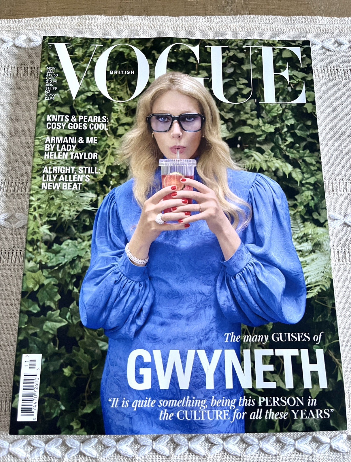 New! BRITISH VOGUE UK MAGAZINE NOVEMBER 2025 GWYNETH PALTROW LILY ALLEN DIVORCE
