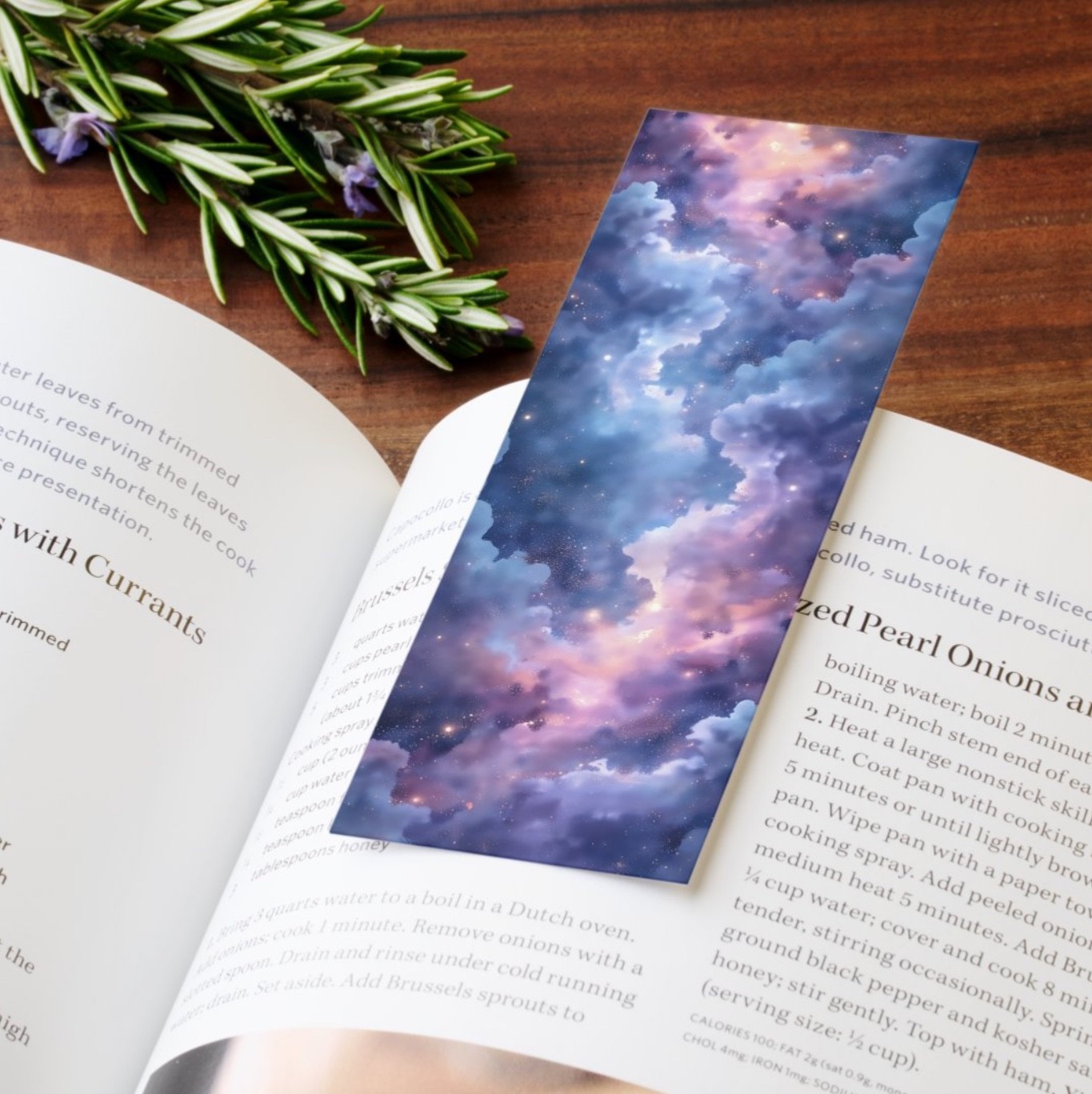 Cosmic Swirl Design Iridescent Galaxy Abstract Bookmark Double-sided 2 x 5.6 in.