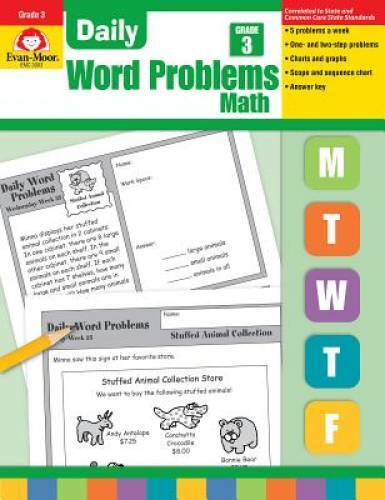 Daily Word Problems, Grade 3 – Paperback By Evan Moor – GOOD