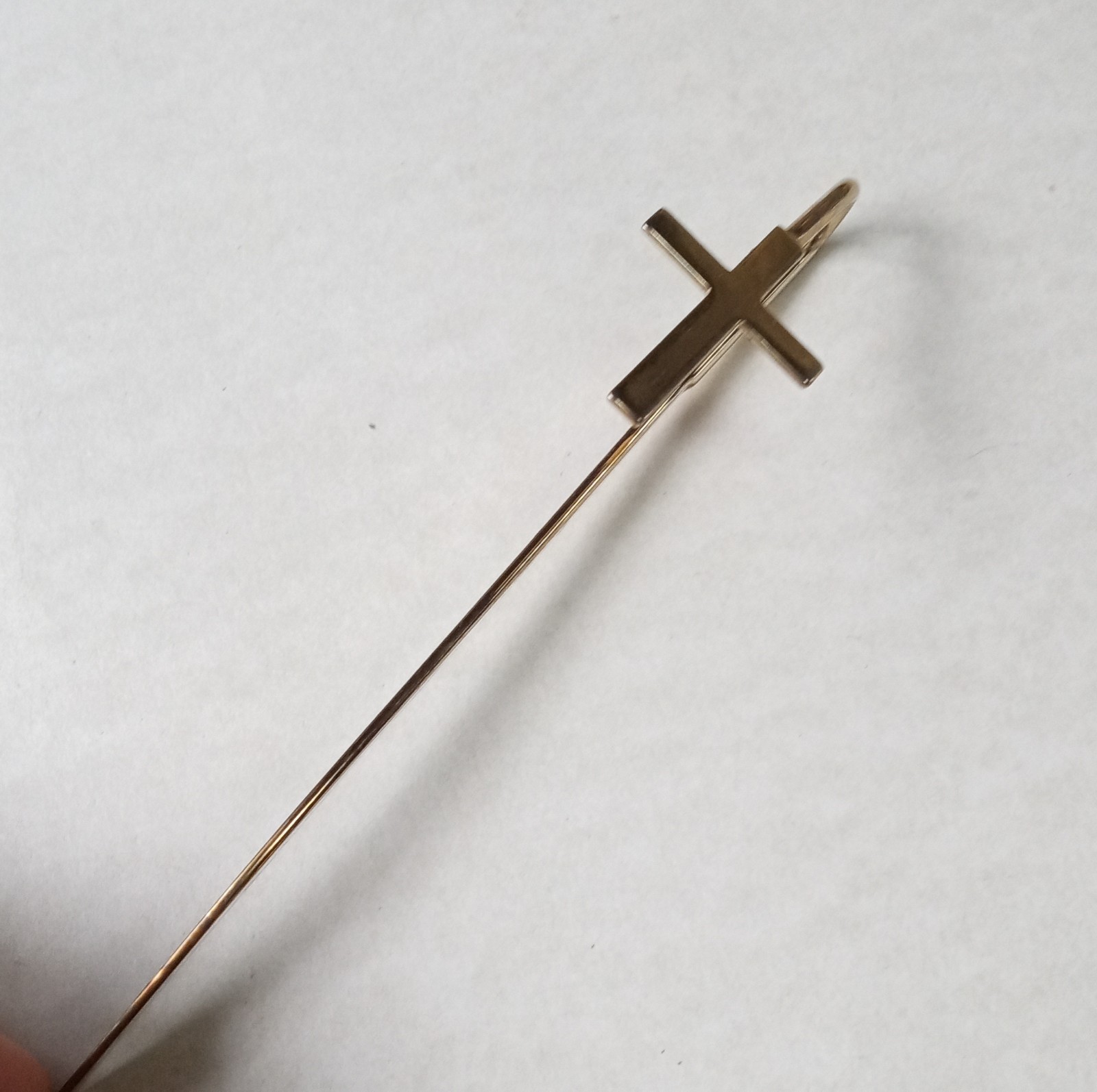Gold Metal Cross Bookmark, Religious Theme, 5.5 in
