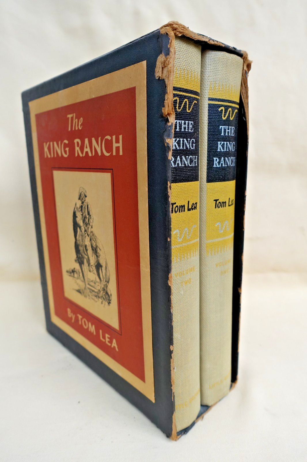 The King Ranch Tom Lea 2 Vol Set 1st Edition 1st Printing w Slipcase Texas 1957