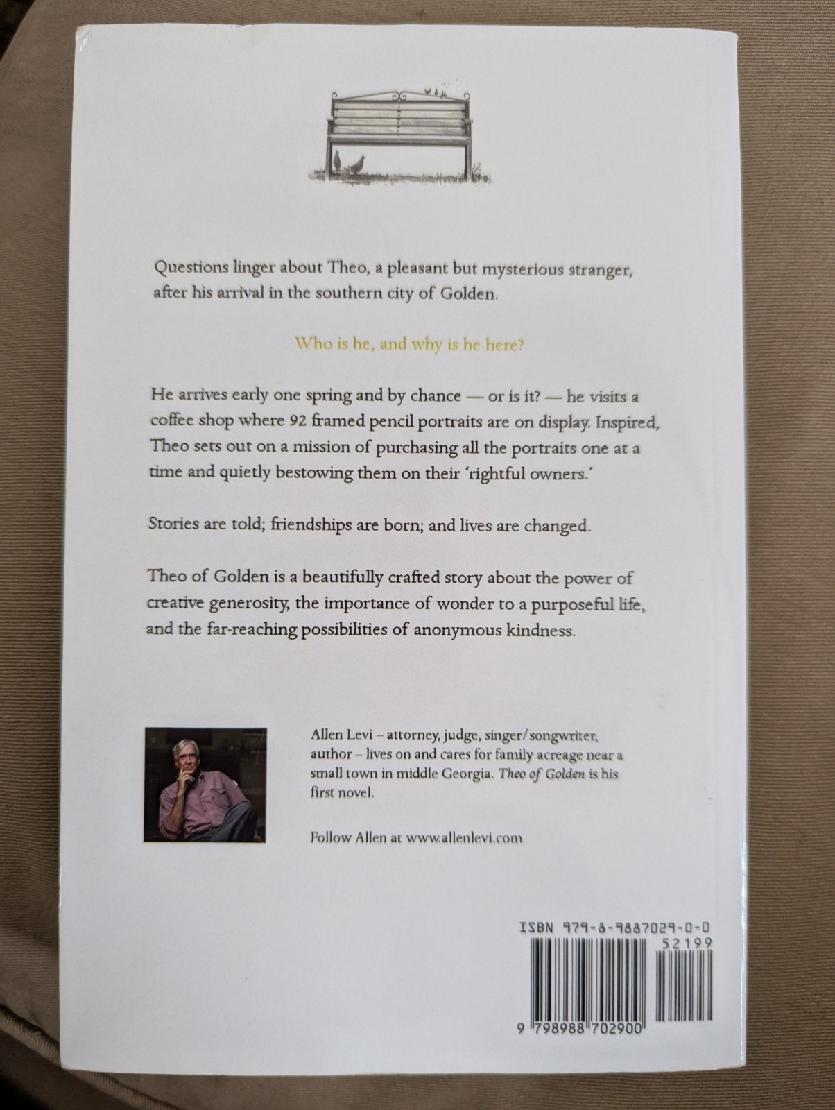 Theo of Golden Allen Levi RARE SELF PUBLISHED Stated First Edition