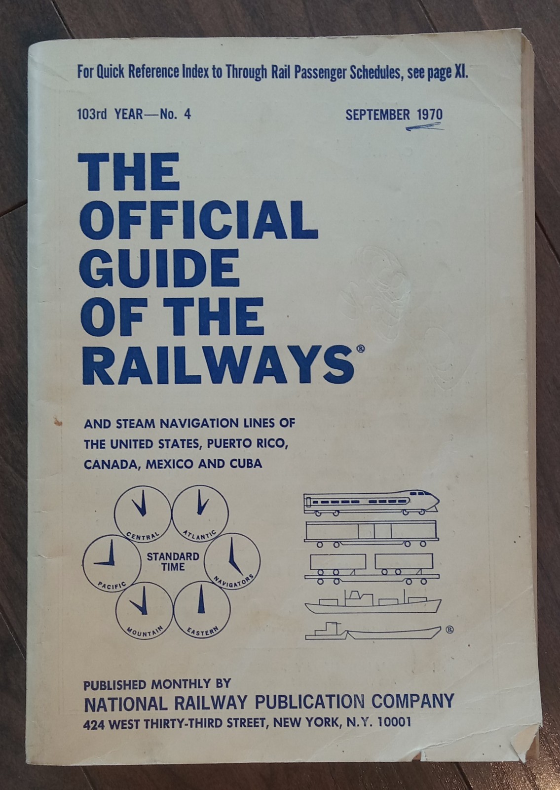 1970 – Book – The Official Guide to Railways Train US 840 pages Ntl Railway Co