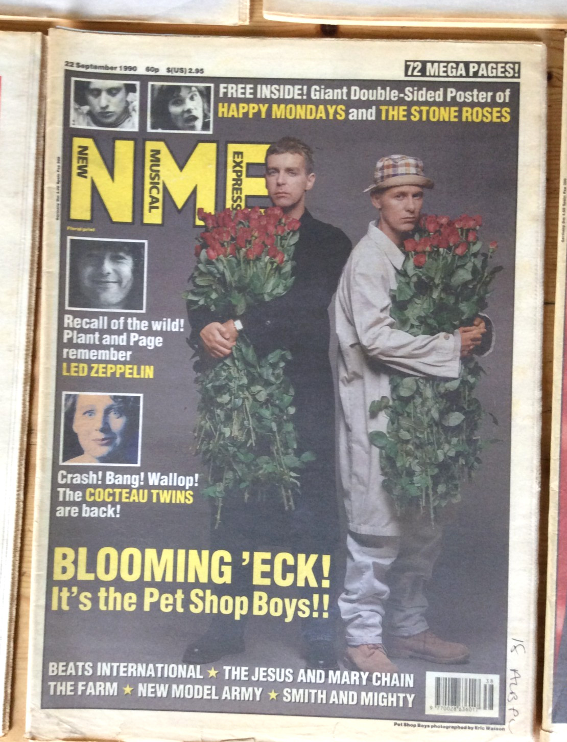NME. New Musical Express Magazines. September 1990. 5 issues Three with Posters