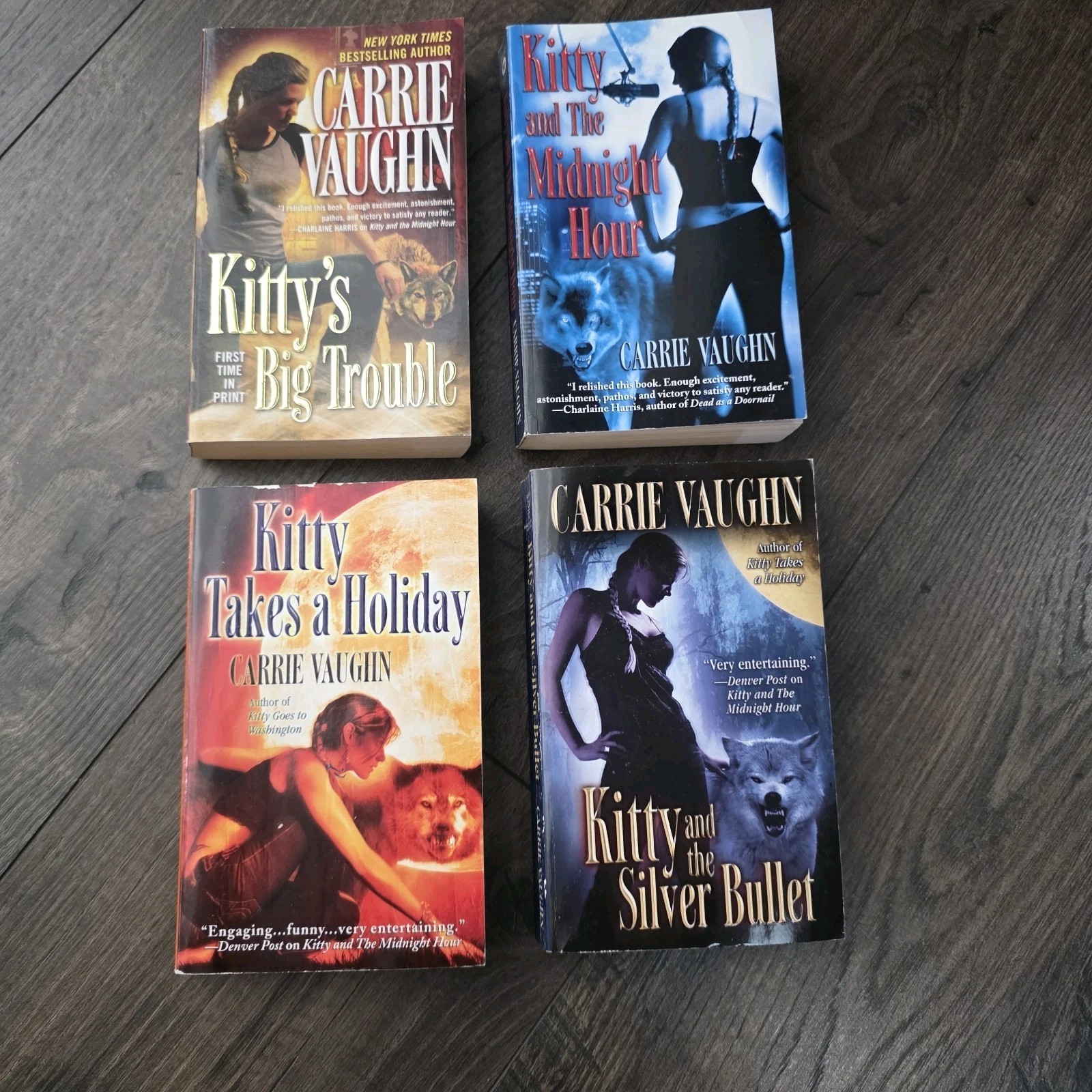 Carrie Vaughn Kitty Norville Lot 4 PB Midnight Hour Silver Bullet Big Trouble…