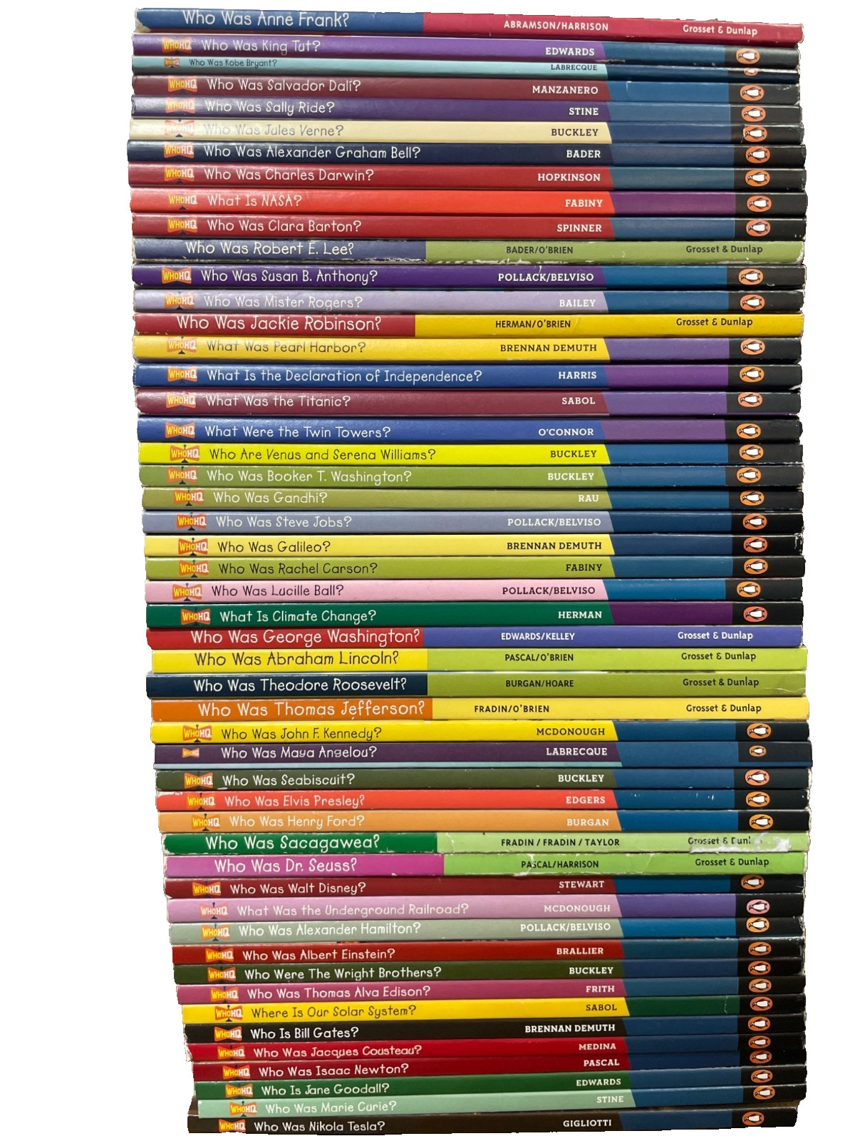 Lot of 50 Who Was/What is Kids Books ~ NO REPEATS