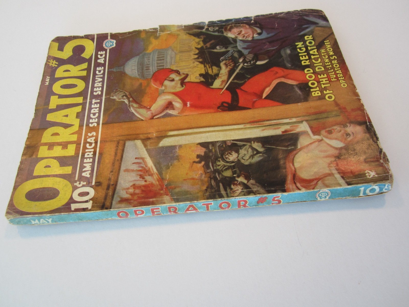 Operator #5 Vol. 4 #2, May 1935 GD/VG Great John Newton Howitt cover!