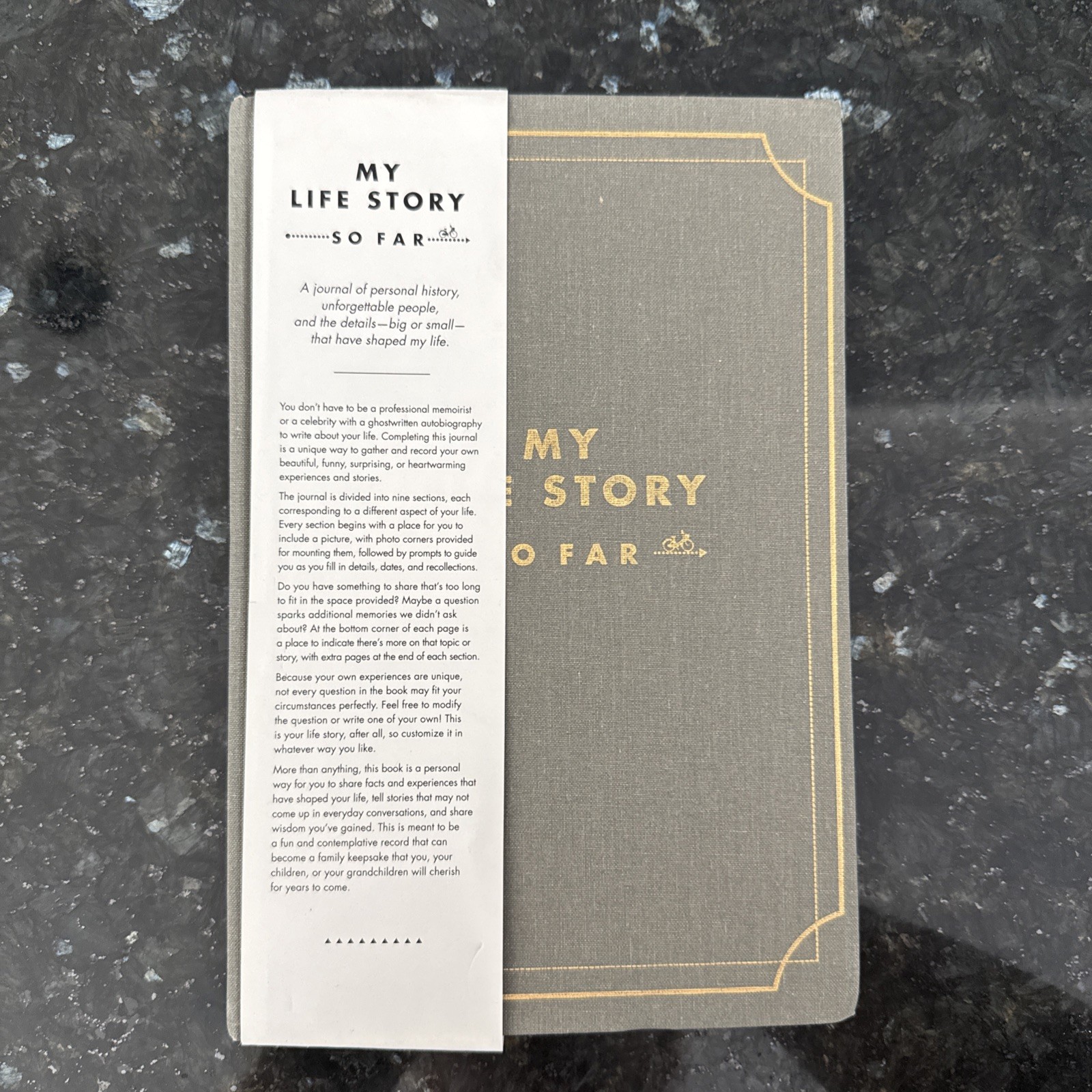 MY LIFE STORY So Far : A Journal of Personal History Book Gray New