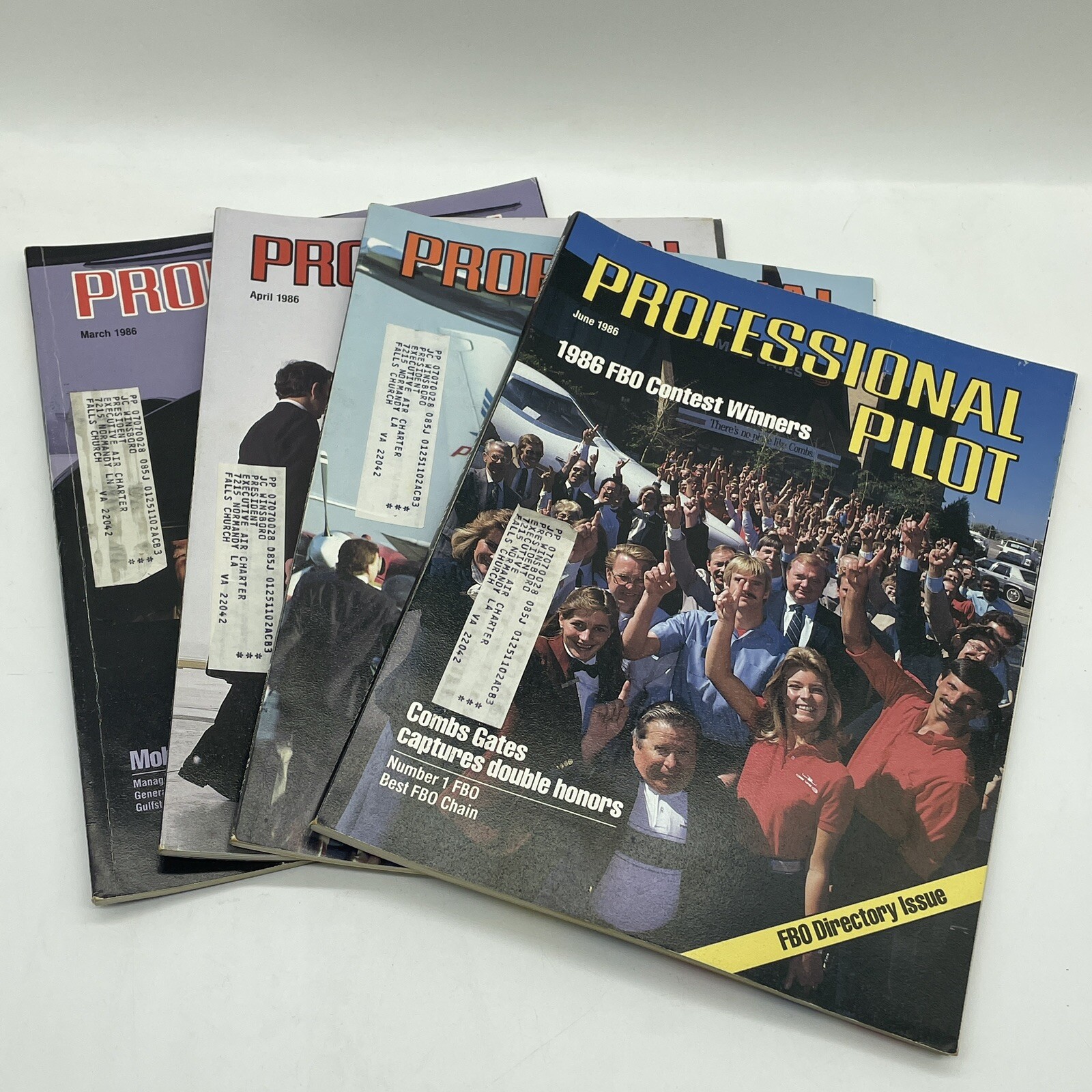 Professional Pilot Magazine Lot Of 4 March April May June 1986 Vol.20 No 3-4-5-6
