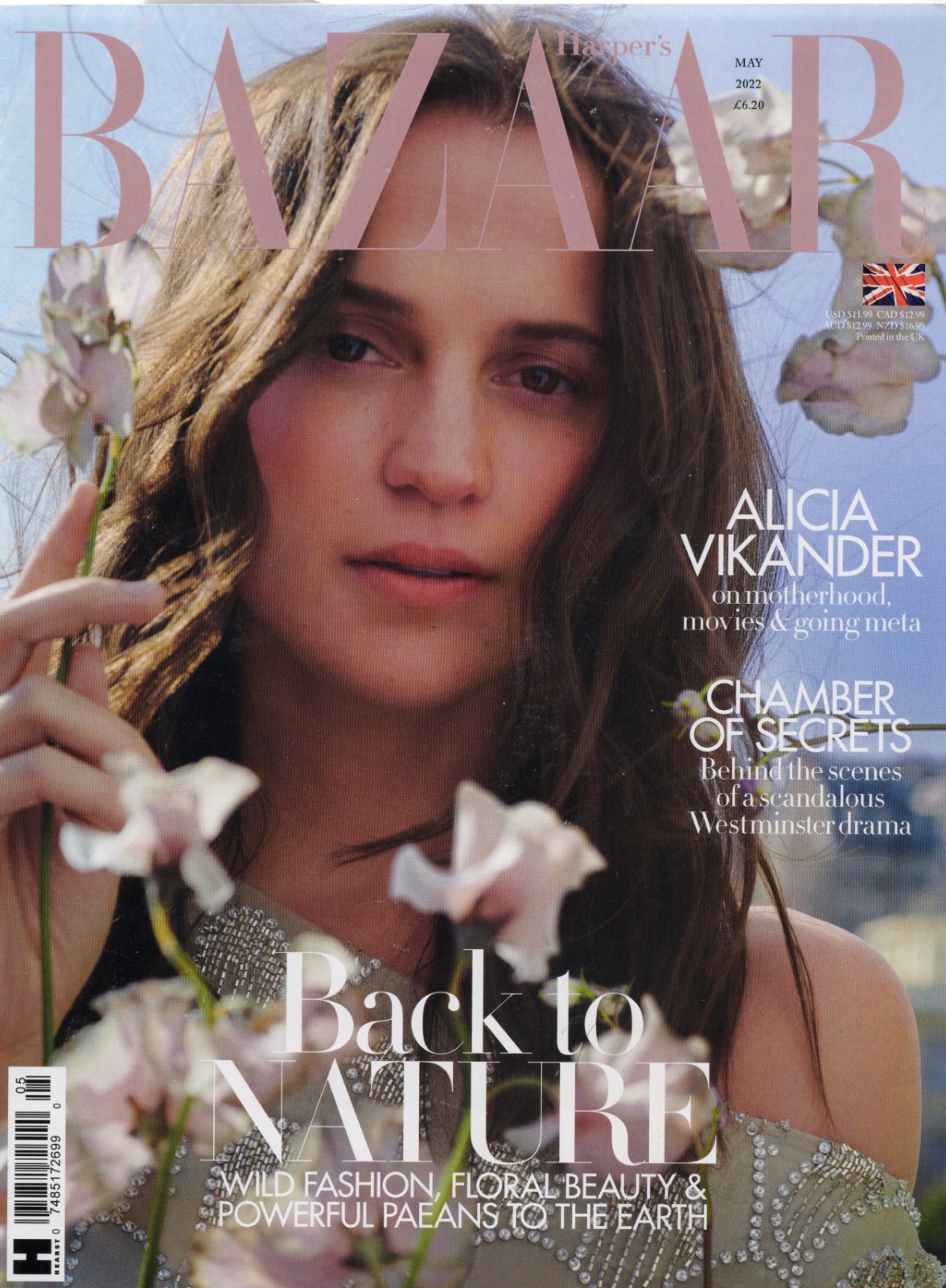Harper&rsquo;s Bazaar UK May 2022 Alicia Vikander Westminster Drama Back to Nature NM