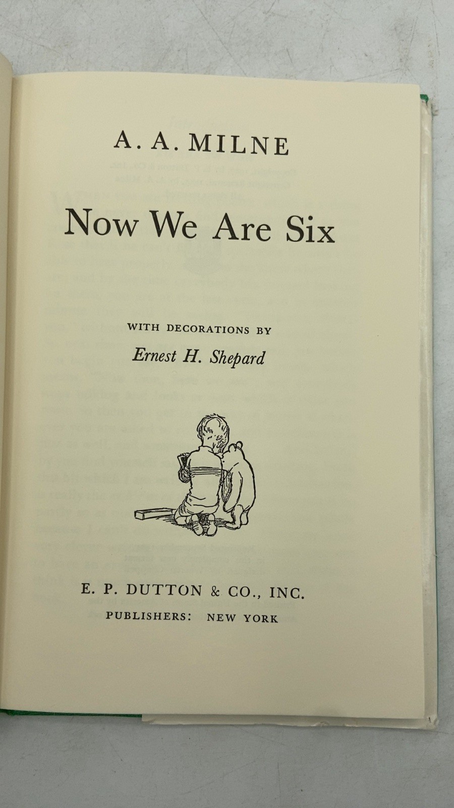 Now We Are Six A. A. Milne Hardcover Reprinted September 1961 1961