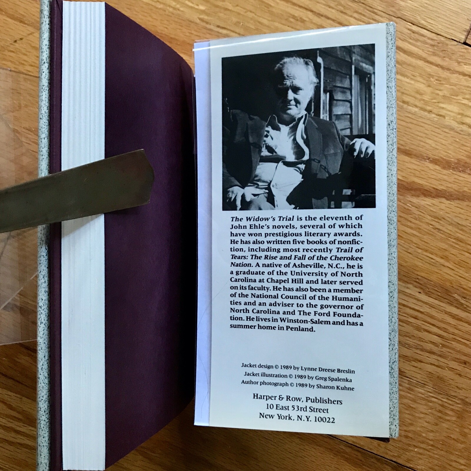 NC Gem—JOHN EHLE—Widow&rsquo;s Trial—HC—“Our foremost historical novelist »—HARPER LEE