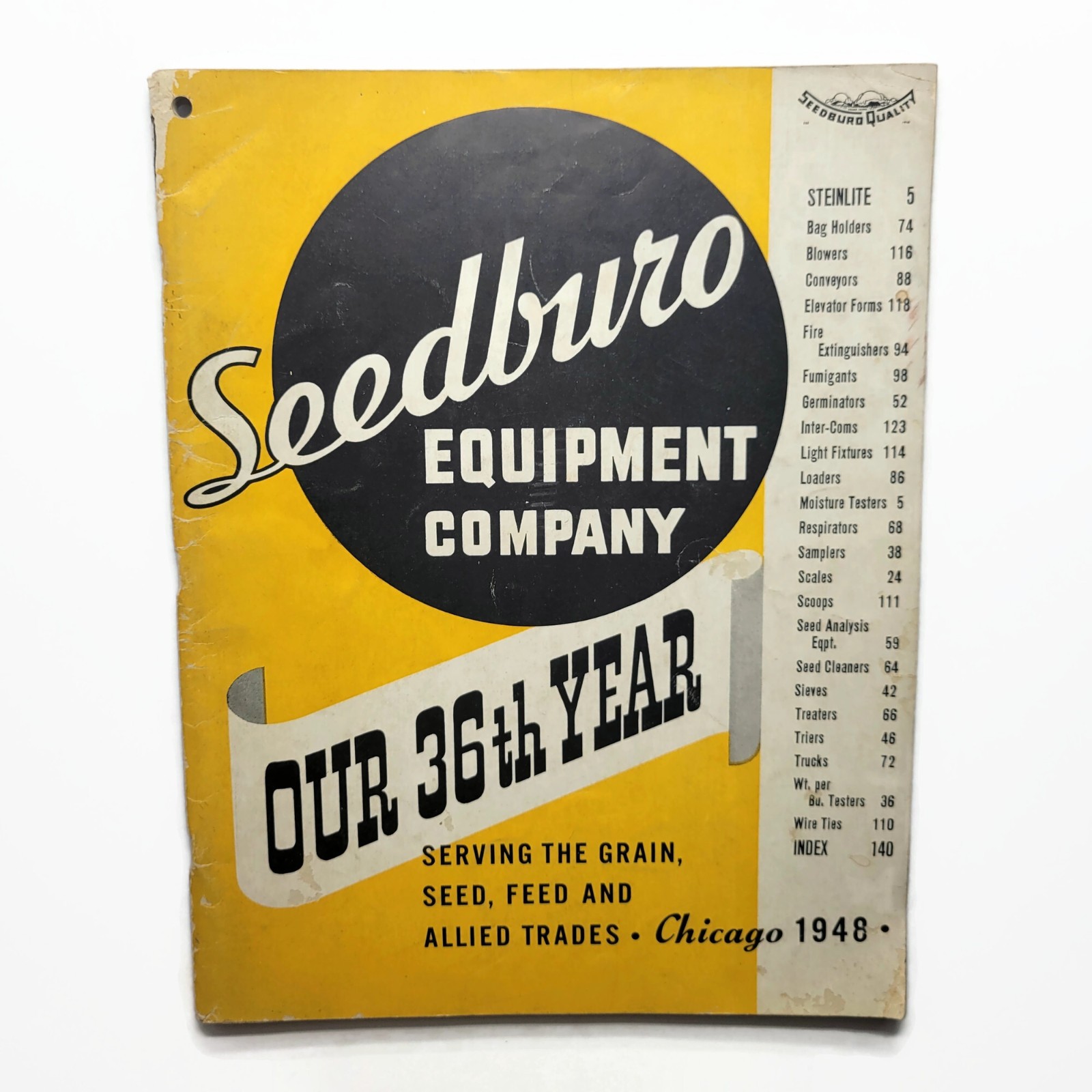 Vintage 1948 Seedburo Equiptment Trade Catalog Grain Seed Feed Farm Chicago IL