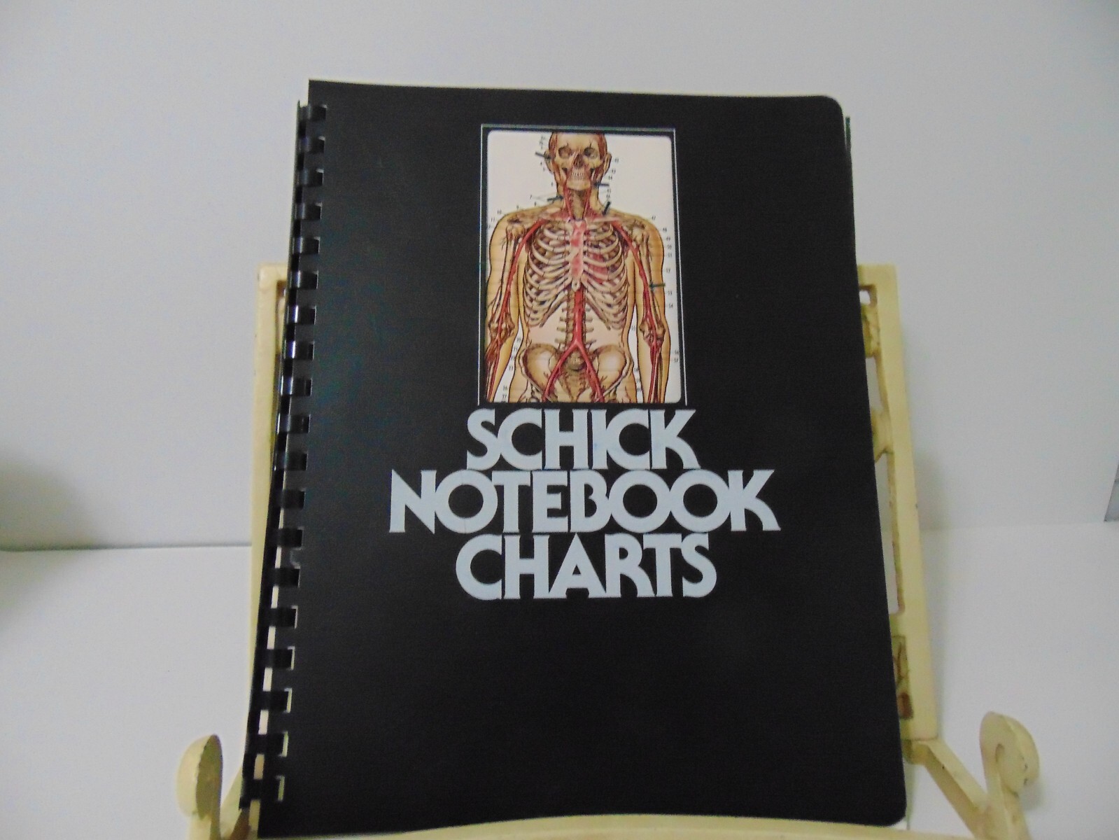 Schick Notebook Charts Human Anatomy 1980 Softcover Spiral Bound Book