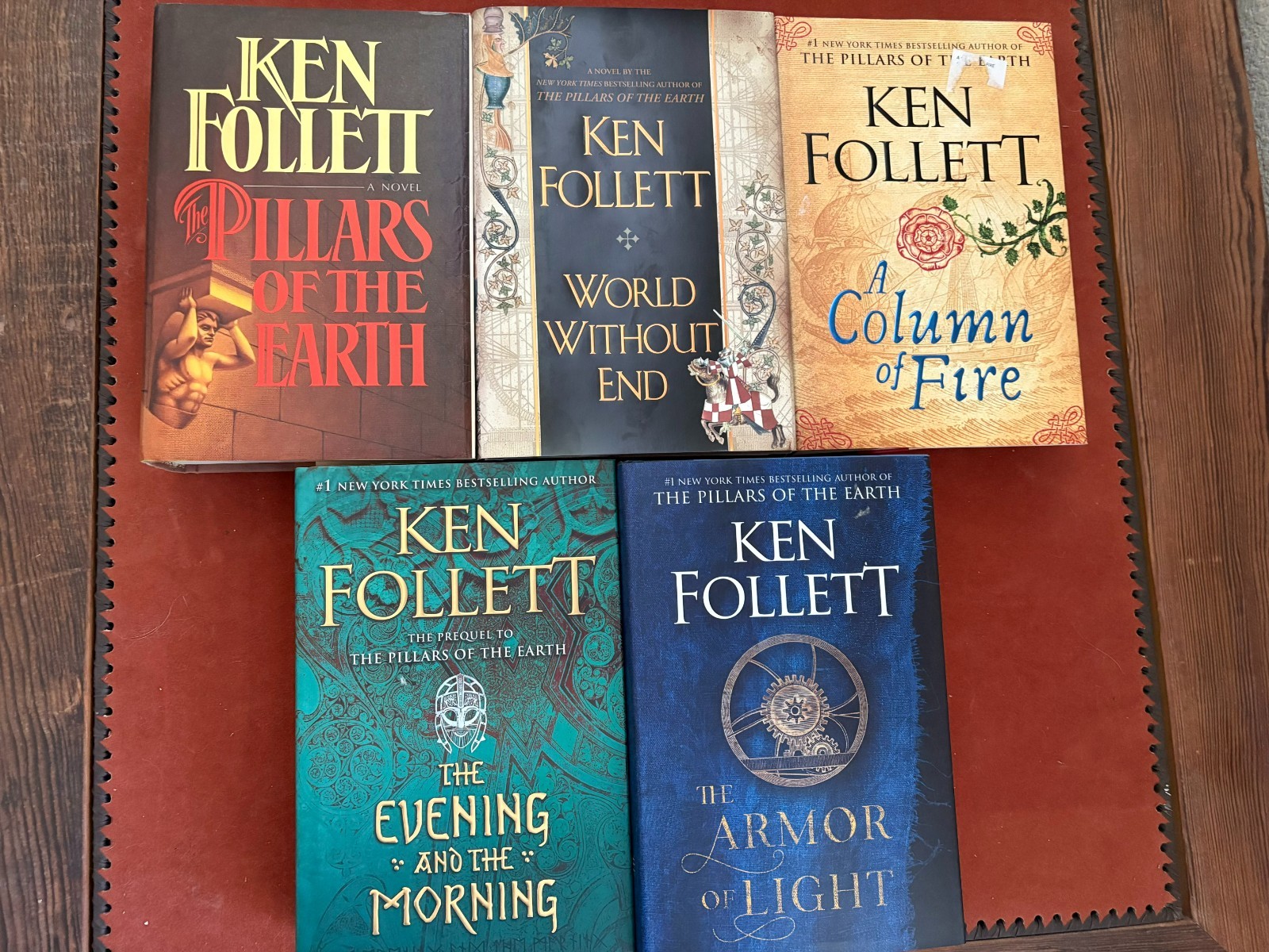 COMPLETE Kingsbridge Series Ken Follett, Pillars of the Earth to Armor of Light