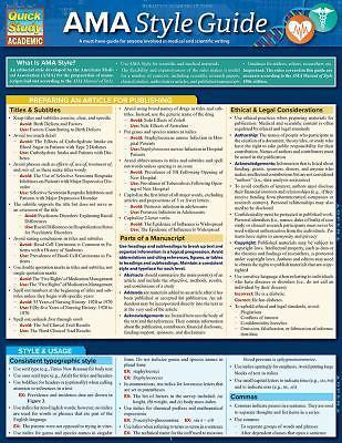 AMA Style Guide; Quick Study Academic – cards, 9781423225379, Kyra Sheahan