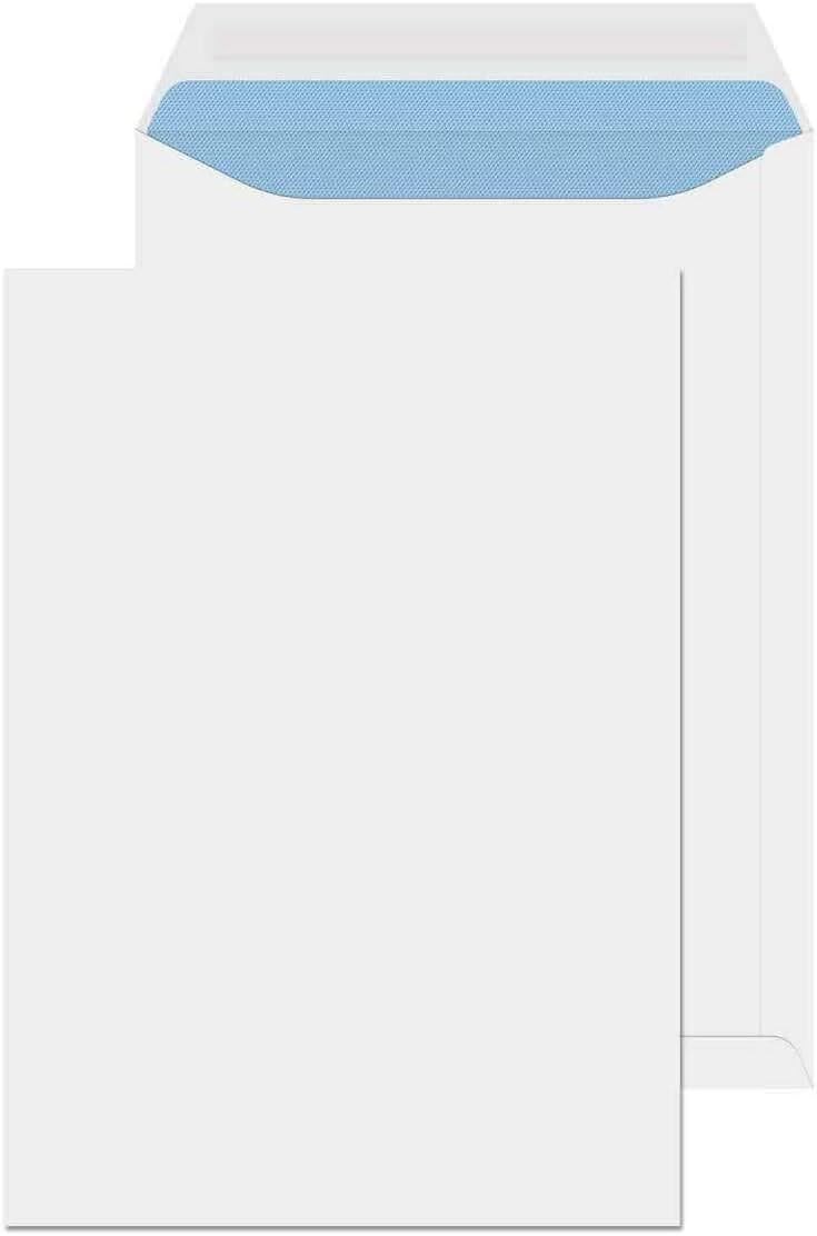 A4/C4 Self-Seal White Pocket Envelopes 324x229mm, 100gsm, No Window, Pack of 100