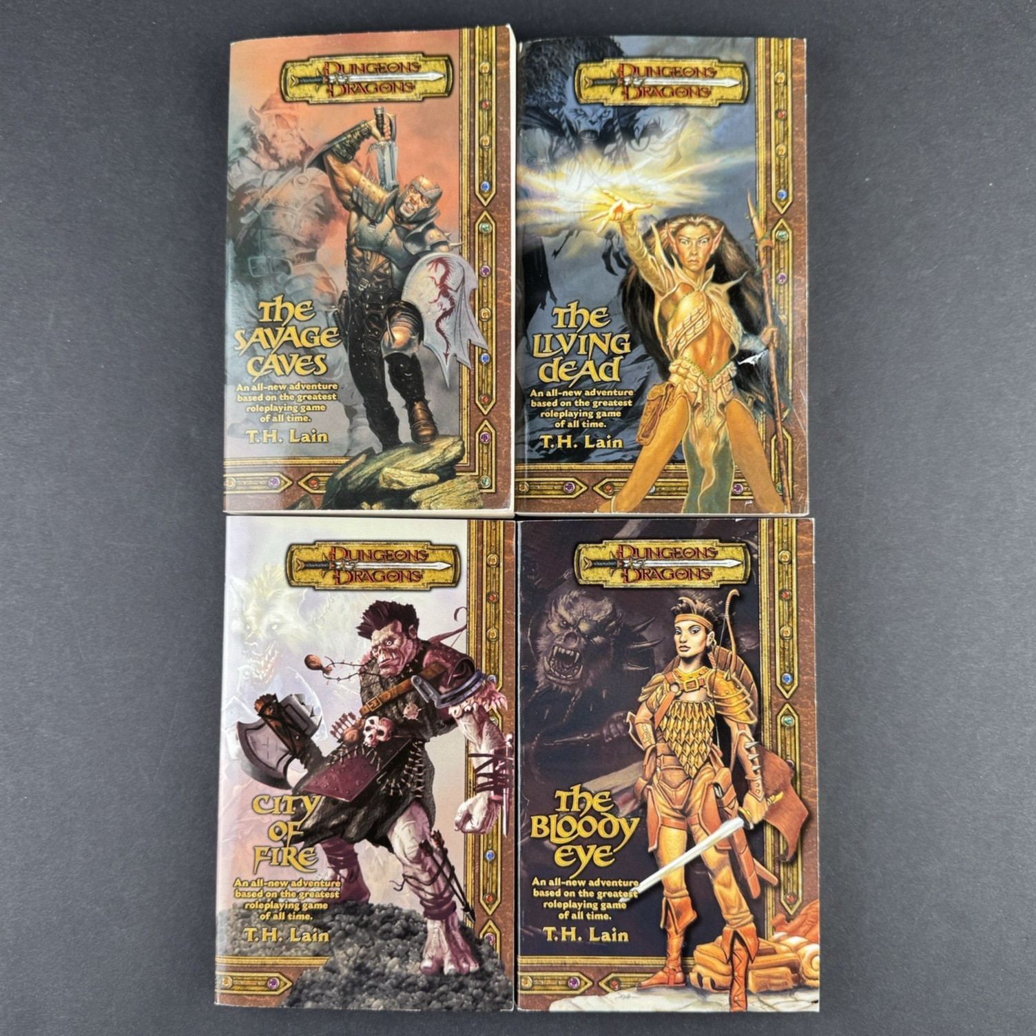 Dungeons & Dragons TH Lain 4 Iconic Series Novels Paperback Book Lot D&D