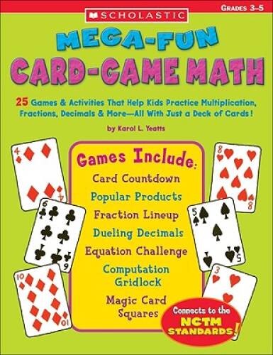 Mega-Fun Card-Game Math, Grades 3-5 – Paperback By Karol L Yeatts – ACCEPTABLE