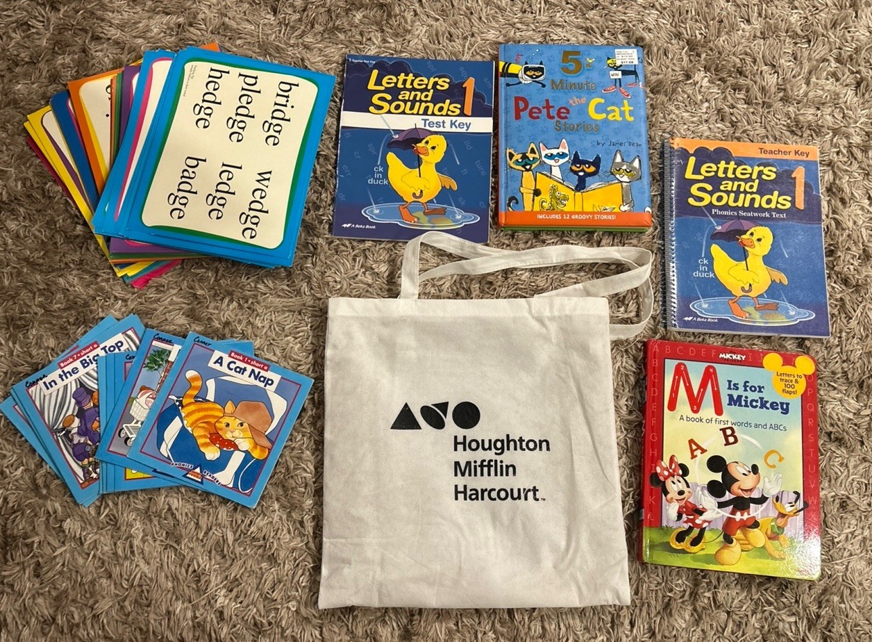 Pre-School (3-4yrs): Homeschool Curriclum Box : phonics :basic skills Combo Kit