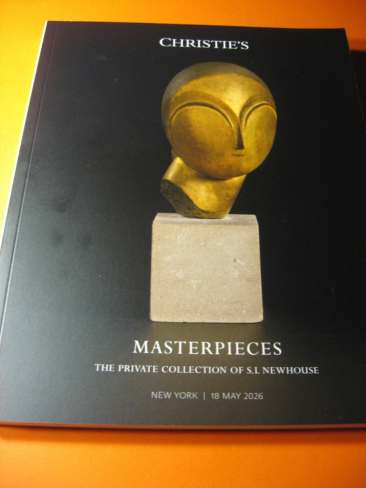S. I. NEWHOUSE COLLECTION CHRISTIE&rsquo;S /20 CENTURY TWO SIDED ART CATALOG