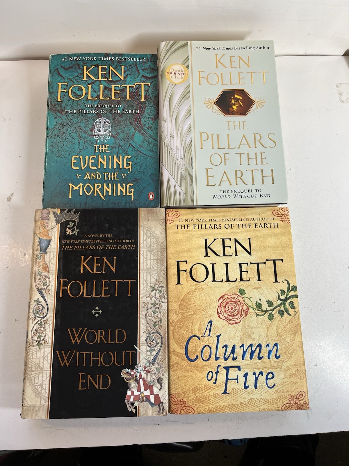Ken Follett Books 1-4 KINGSBRIDGE Series HC/PB First Editions Lot Of 4 Books