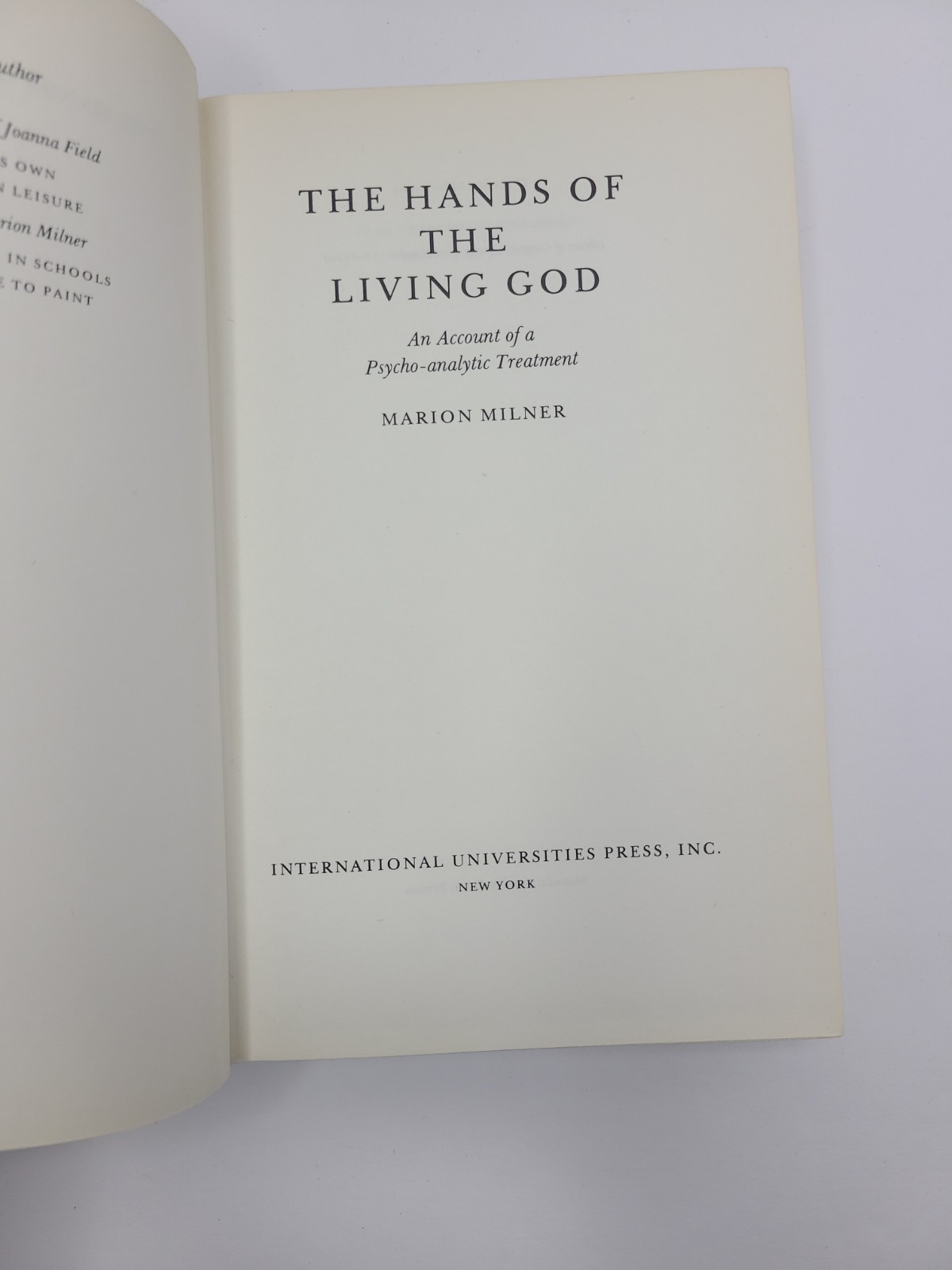The Hands of the Living God by Marion Milner HCDJ