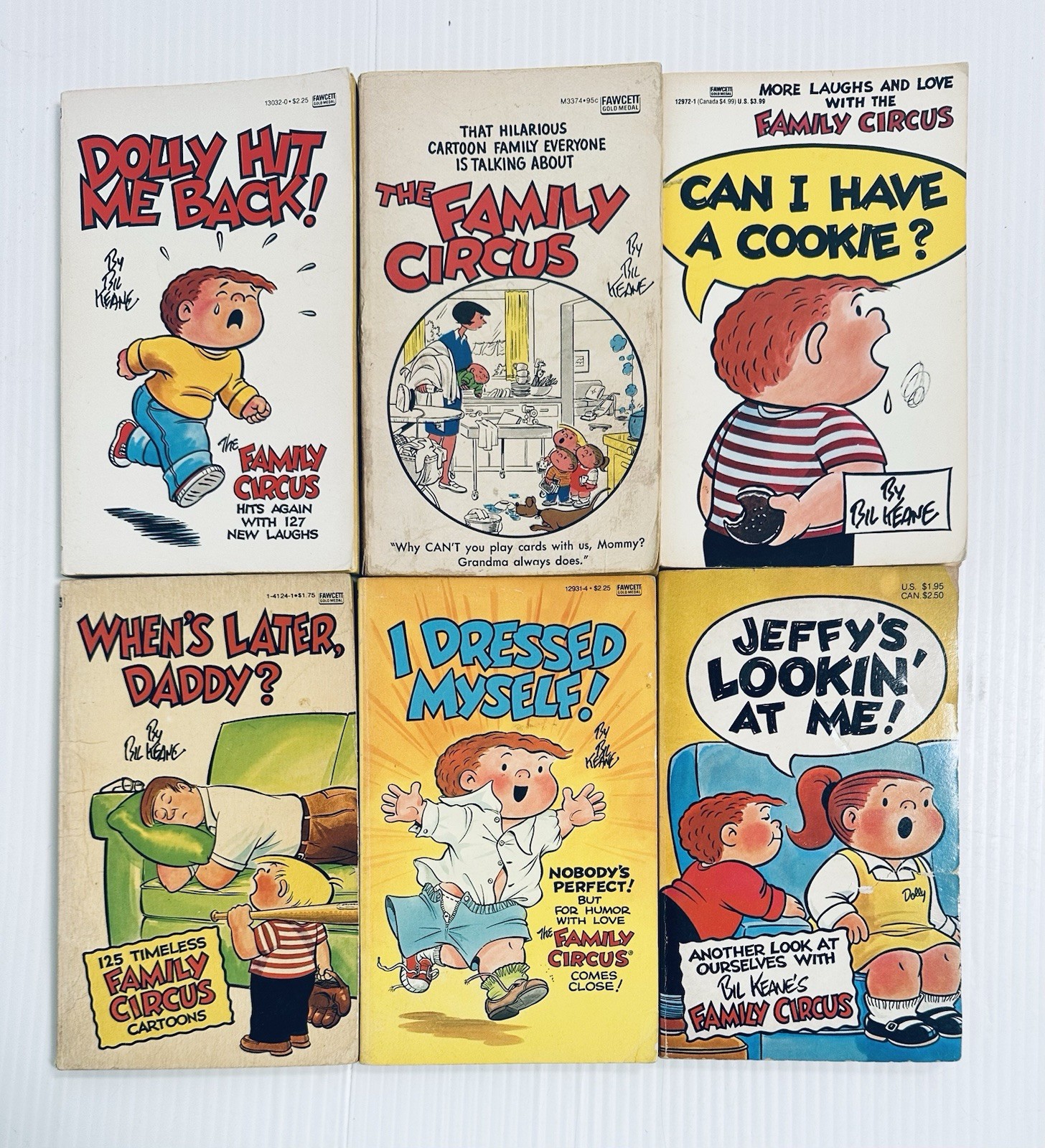 Family Circus Lot of 6 Books by Bil Keane Paperback Comic Strip Humor Funnies