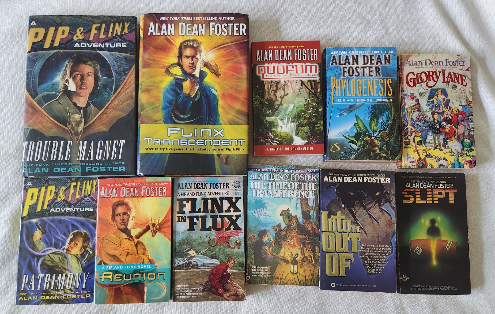 Alan Dean Foster Vintage Lot of 11 Books Pip & Flinx , Spellsinger, Commonwealh