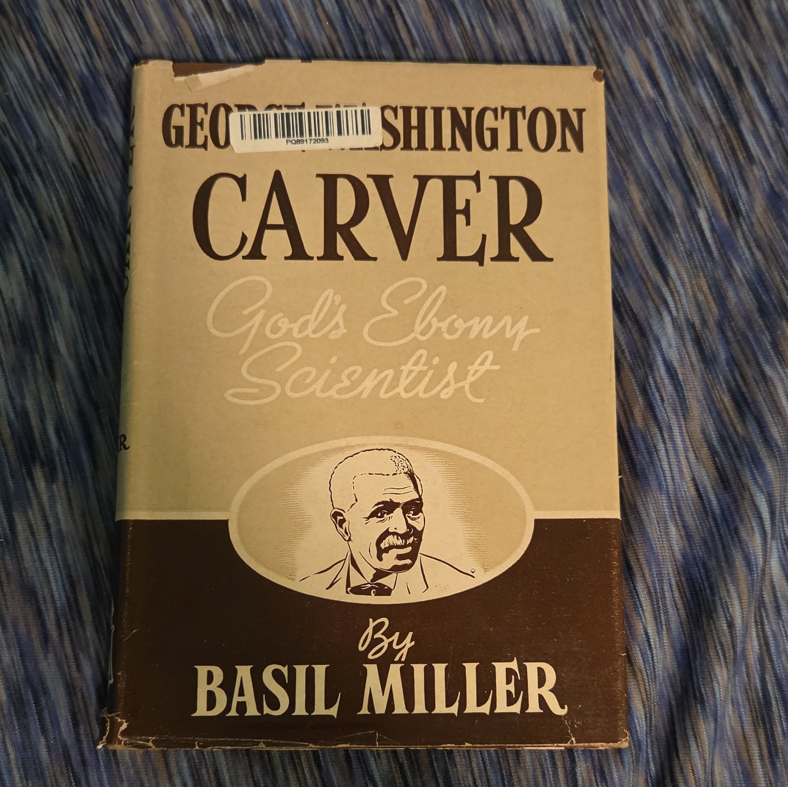 basil miller george washington carver god&rsquo;s ebony scientist hc 1943 ex-lib