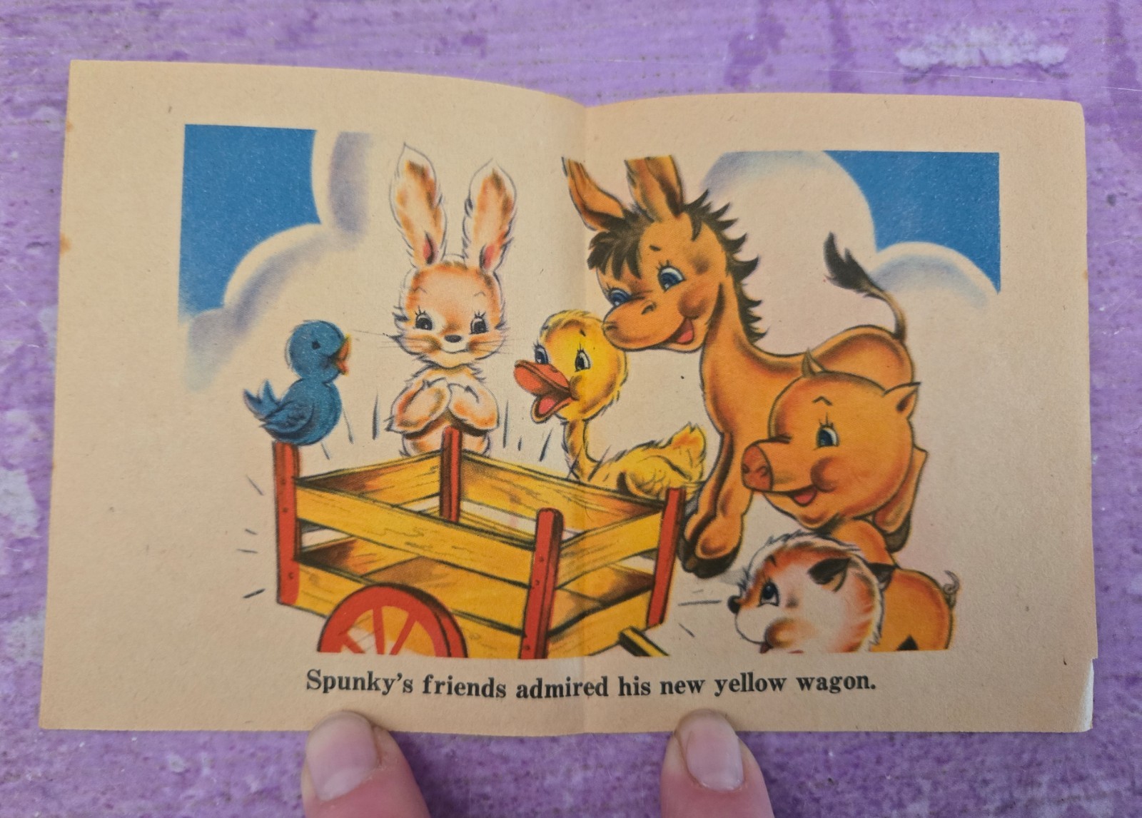 Vintage Miniature Childrens Mini Books Samuel Lowe Animals Illust 1940s LOT OF 8