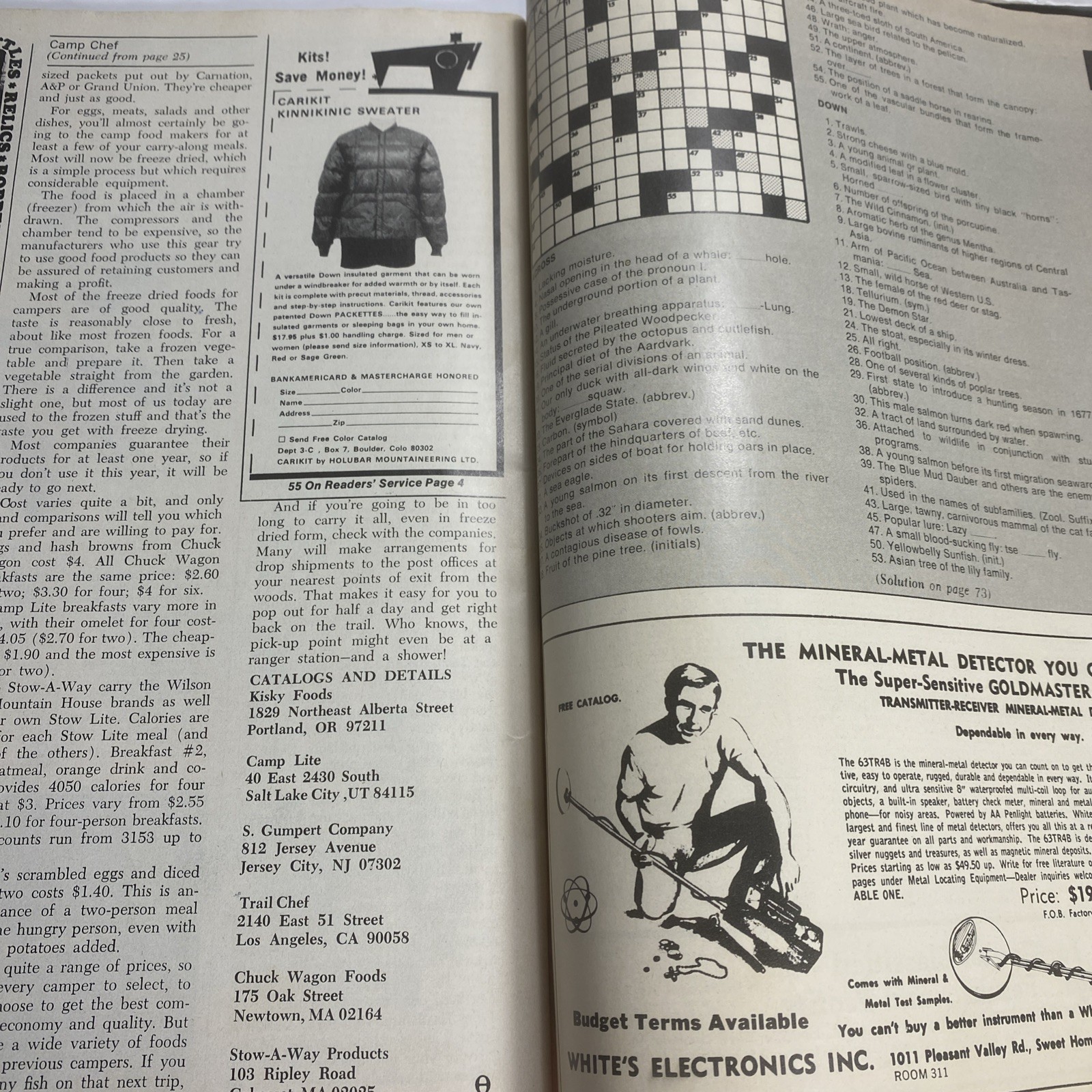 Camping Journal March 1974 Buyer&rsquo;s Guide Outdoor Recreation Magazine