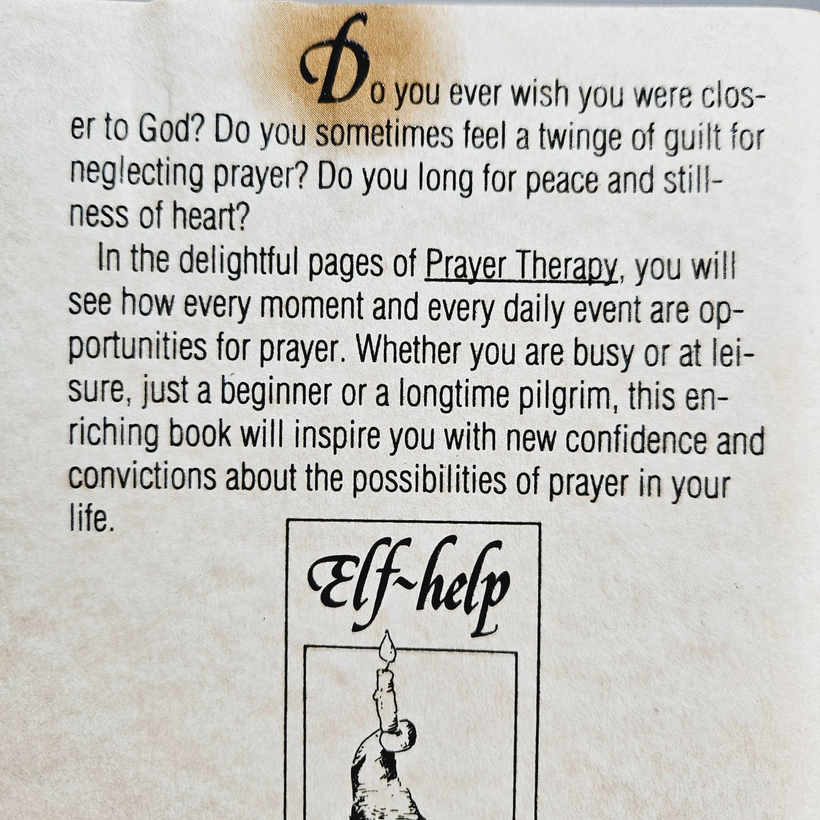 Lot of (3) Therapy Elf Self Help Mini Books – Alley – Prayer, Keeping Up Spirits