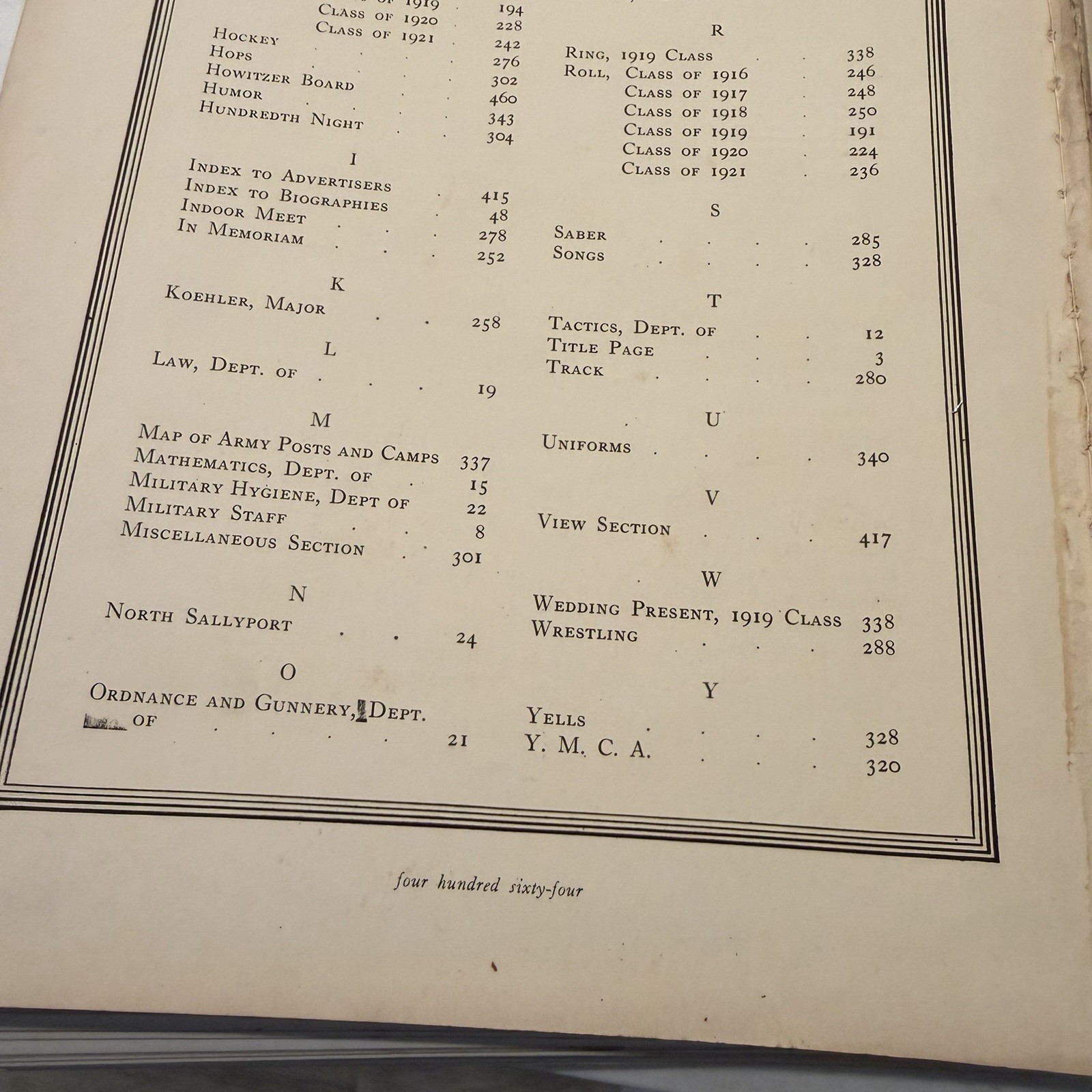 1919 HOWITZER West Point Military Academy Photo Book Cadets 464 Pages