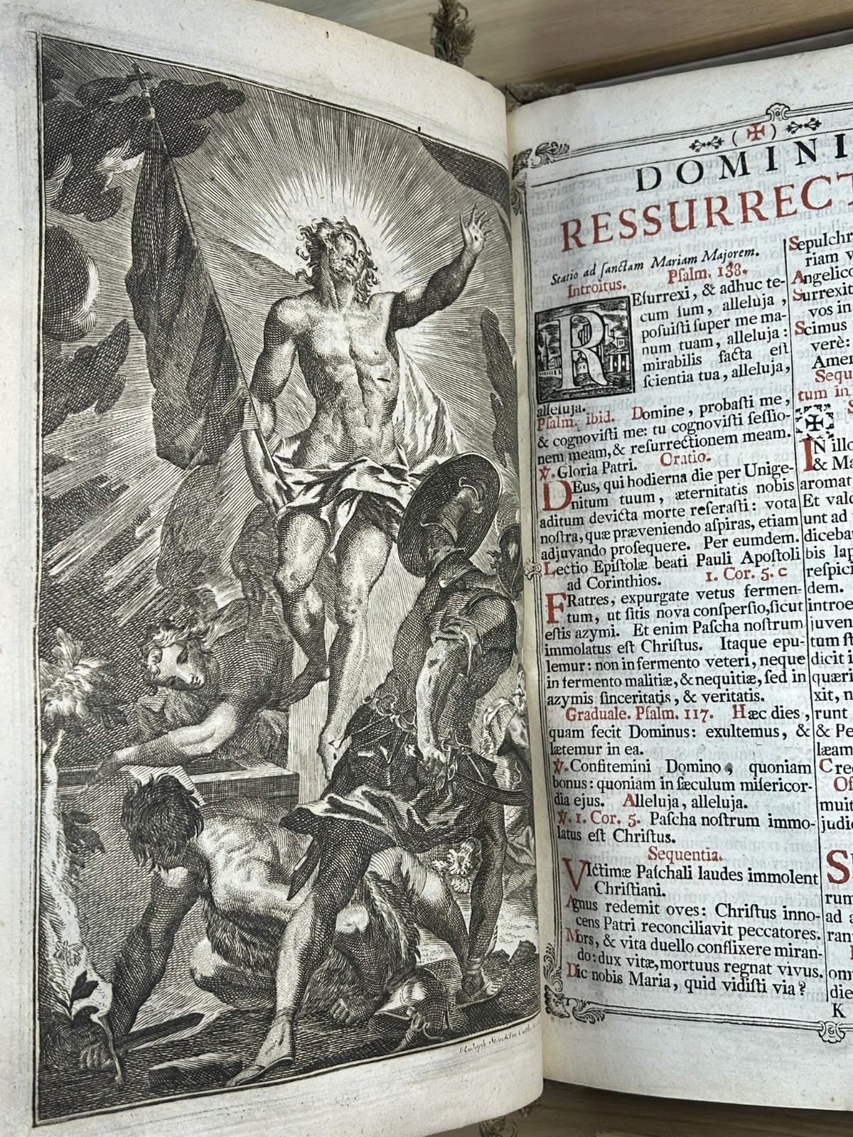1793 Illustrated Missale Romanum bound with 2 other texts – music, engravings