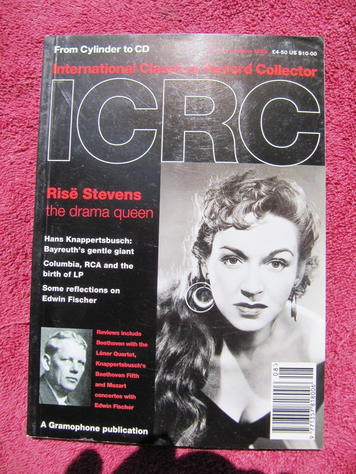 ICRC INTERNATIONAL CLASSICAL RECORD COLLECTOR Magazine 1998 14 Autumn Gramophone