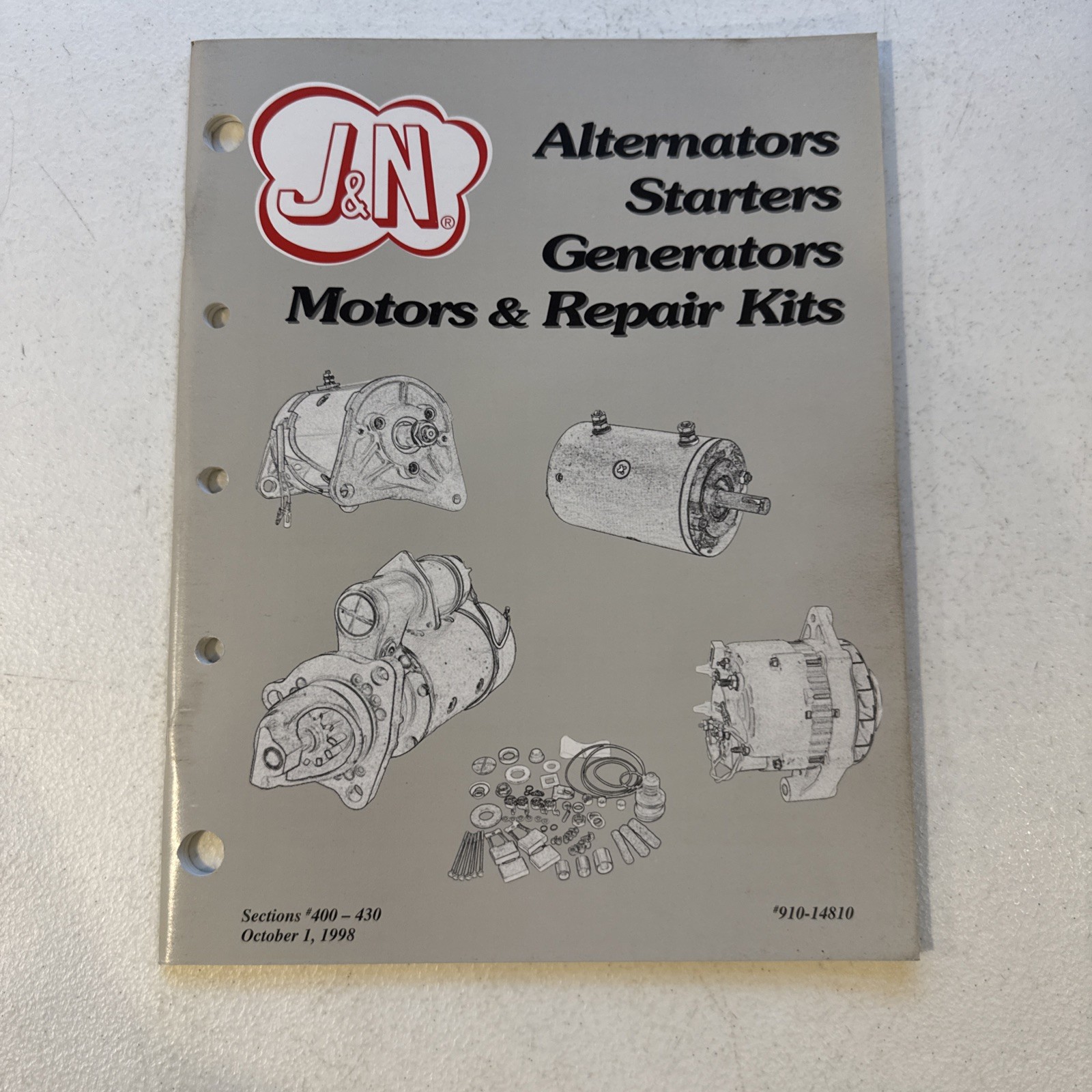 J&N Auto Electric Inc. Alternators Starters Generators 1998 Catalog #910-14810