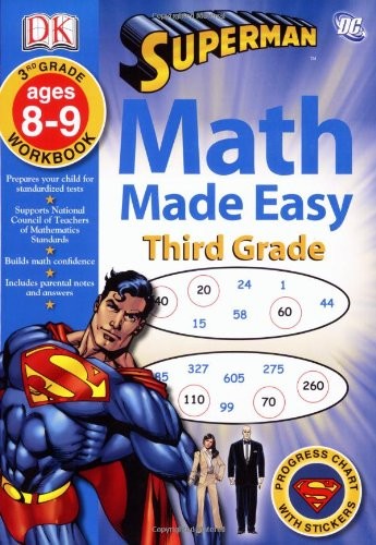 Math Made Easy: Superman: Third Grade – paperback DK
