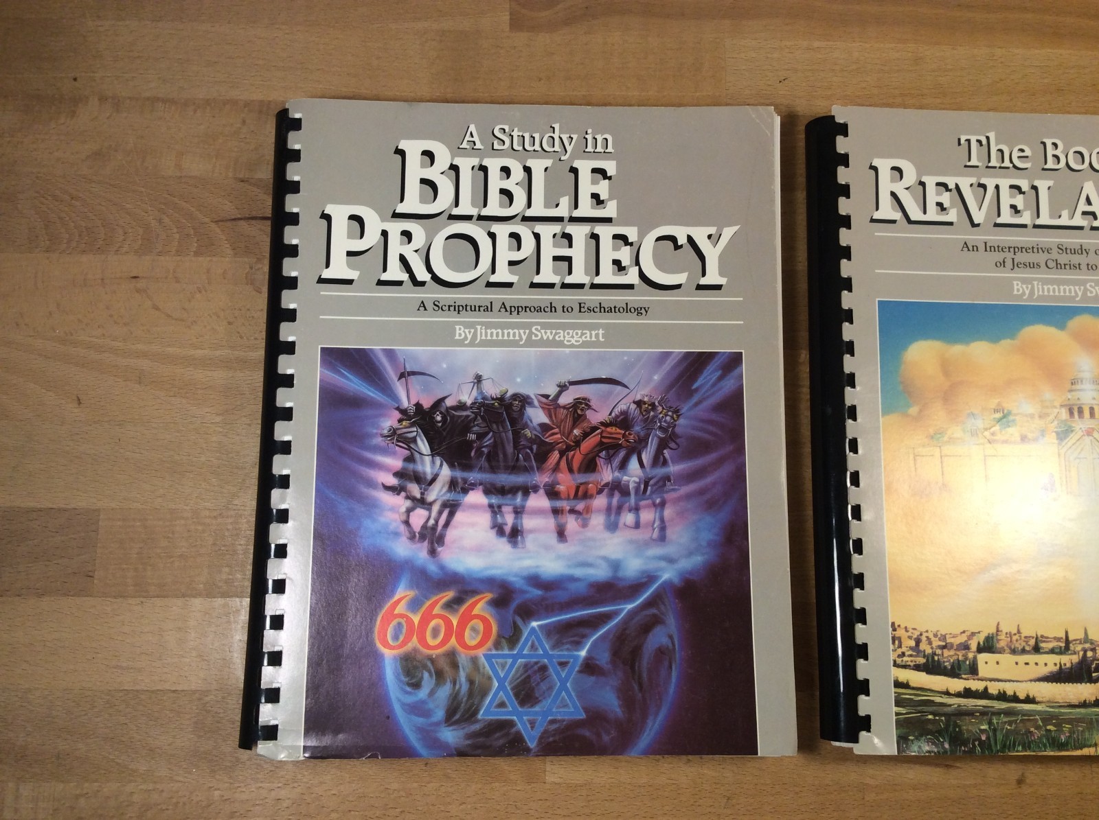 Lot of 2 Jimmy Swaggart Books, Study in Bible Prophecy, The Book of Revelation