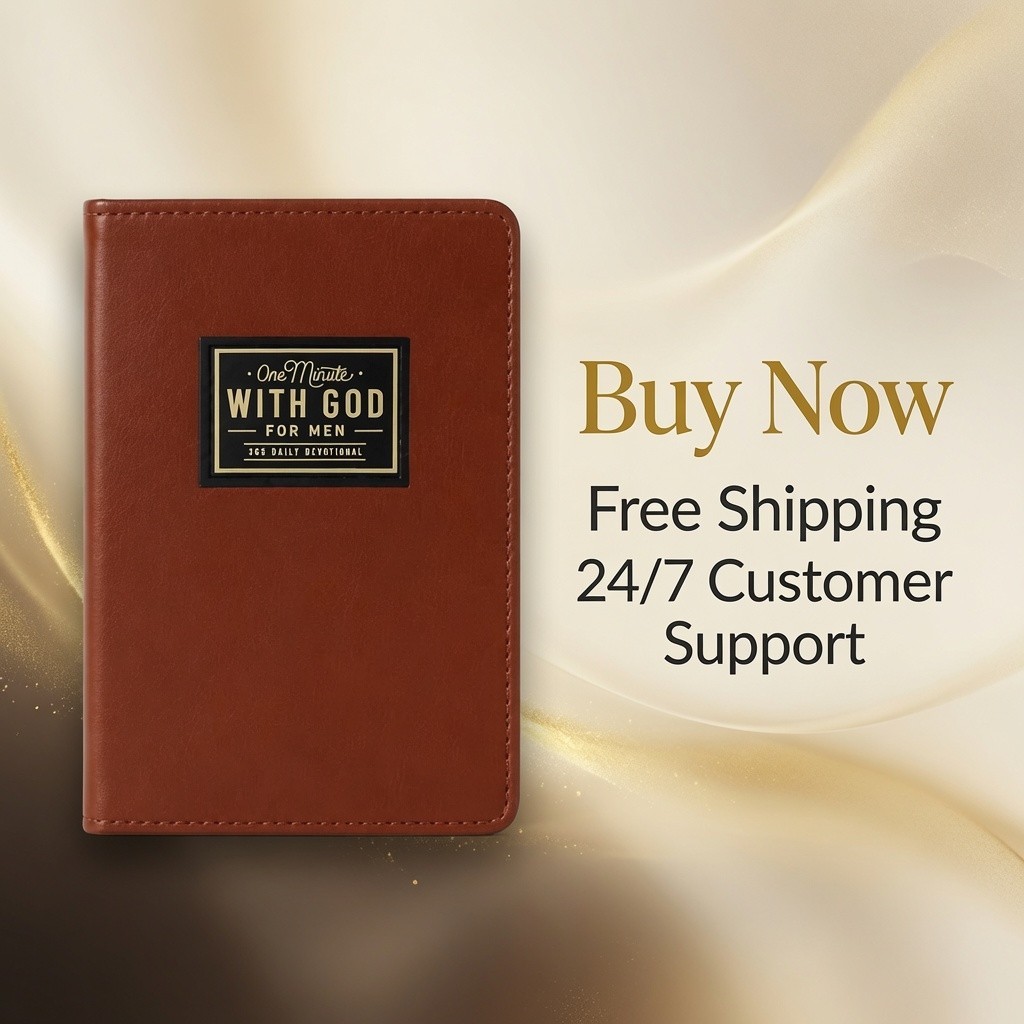 One Minute With God For Men 365 Daily Devotional Prayer Journal Leather Book