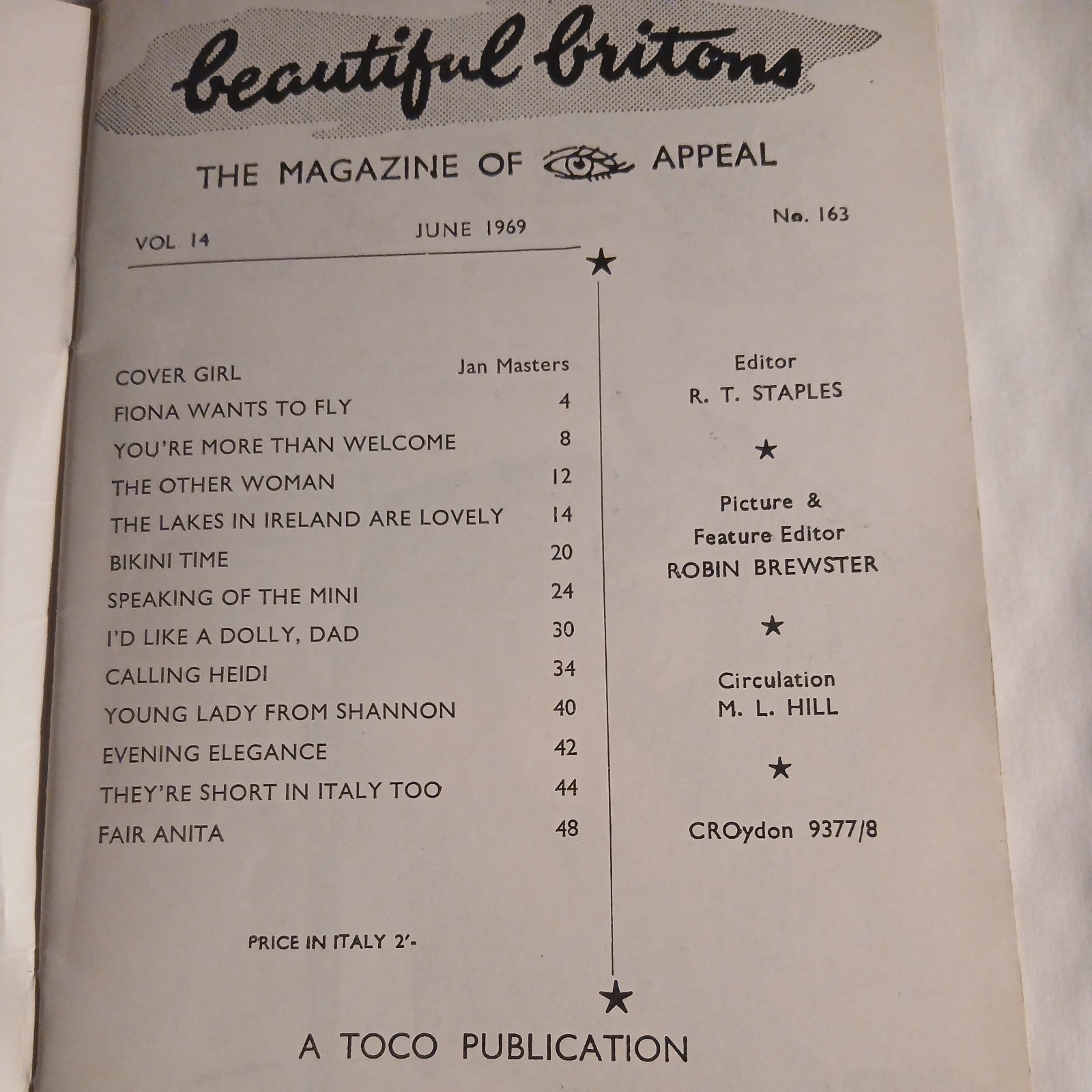 beautiful britons Vintage Magazines Non Full Nudity issues number 163