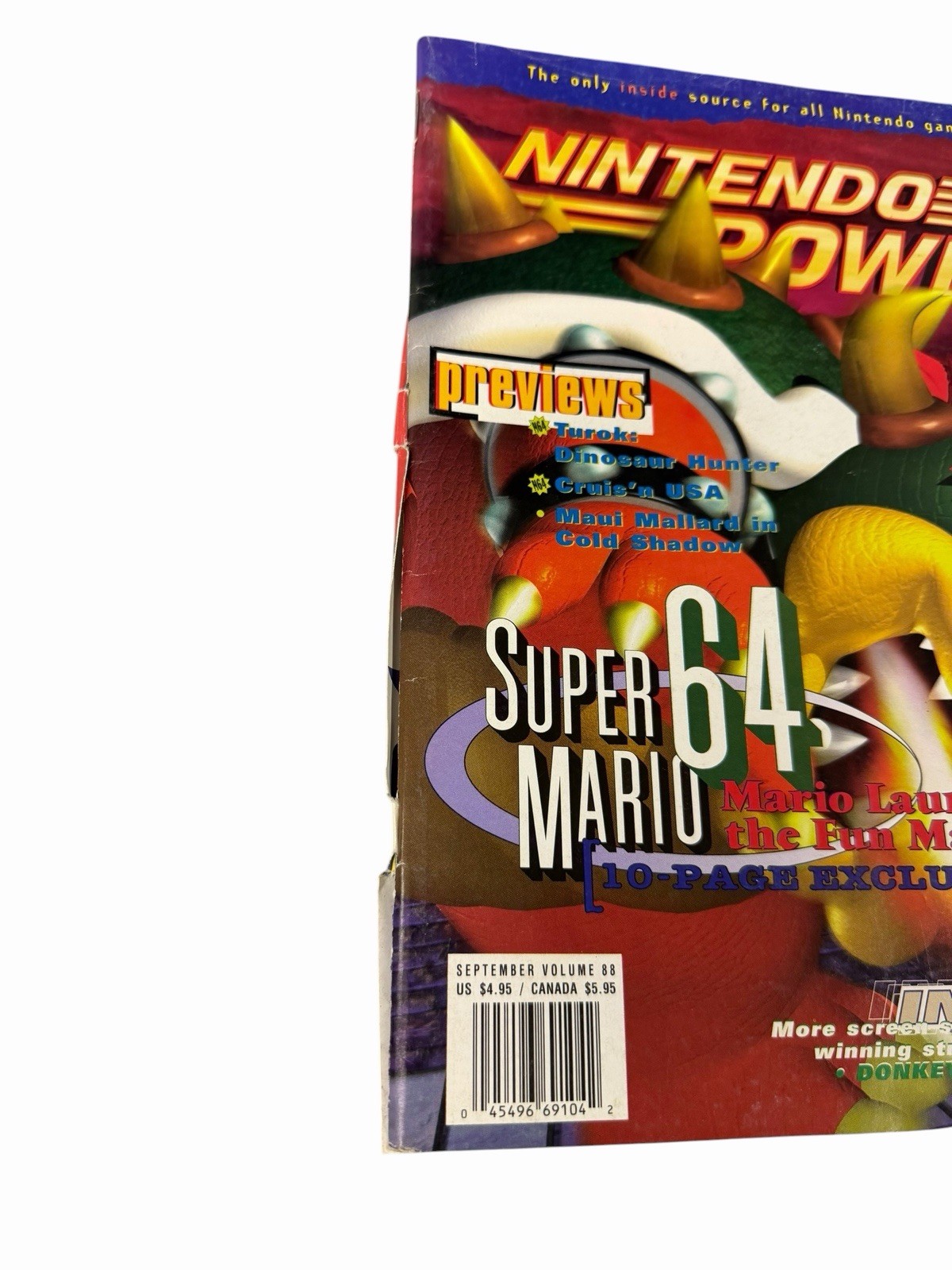 Nintendo Power Super Mario 64 September 1996 Volume 88 With Poster And Inserts