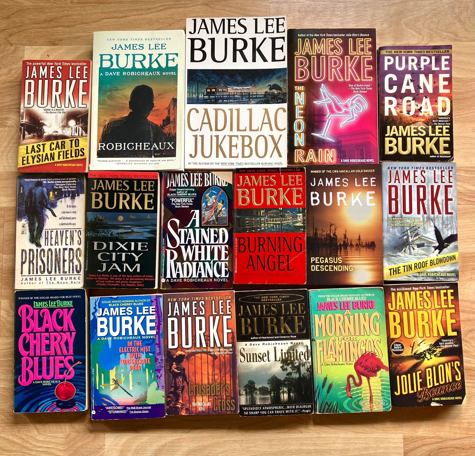 JAMES LEE BURKE Lot of 17 All Dave Robicheaux Paperback Mysteries New Orleans