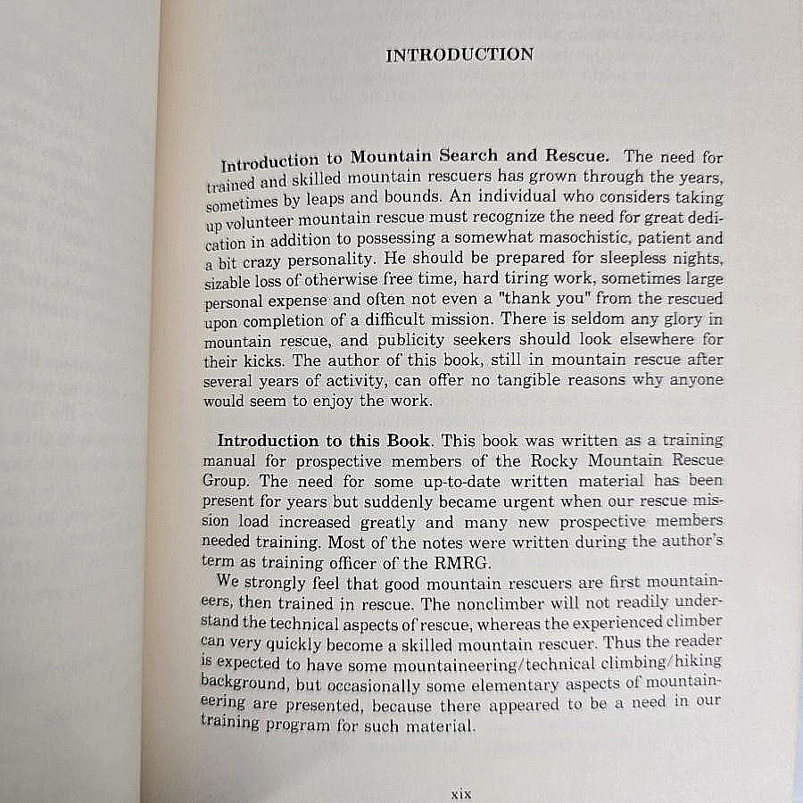 Mountain Search And Rescue Techniques W G May 1972 Rocky Mountains Book Vtg