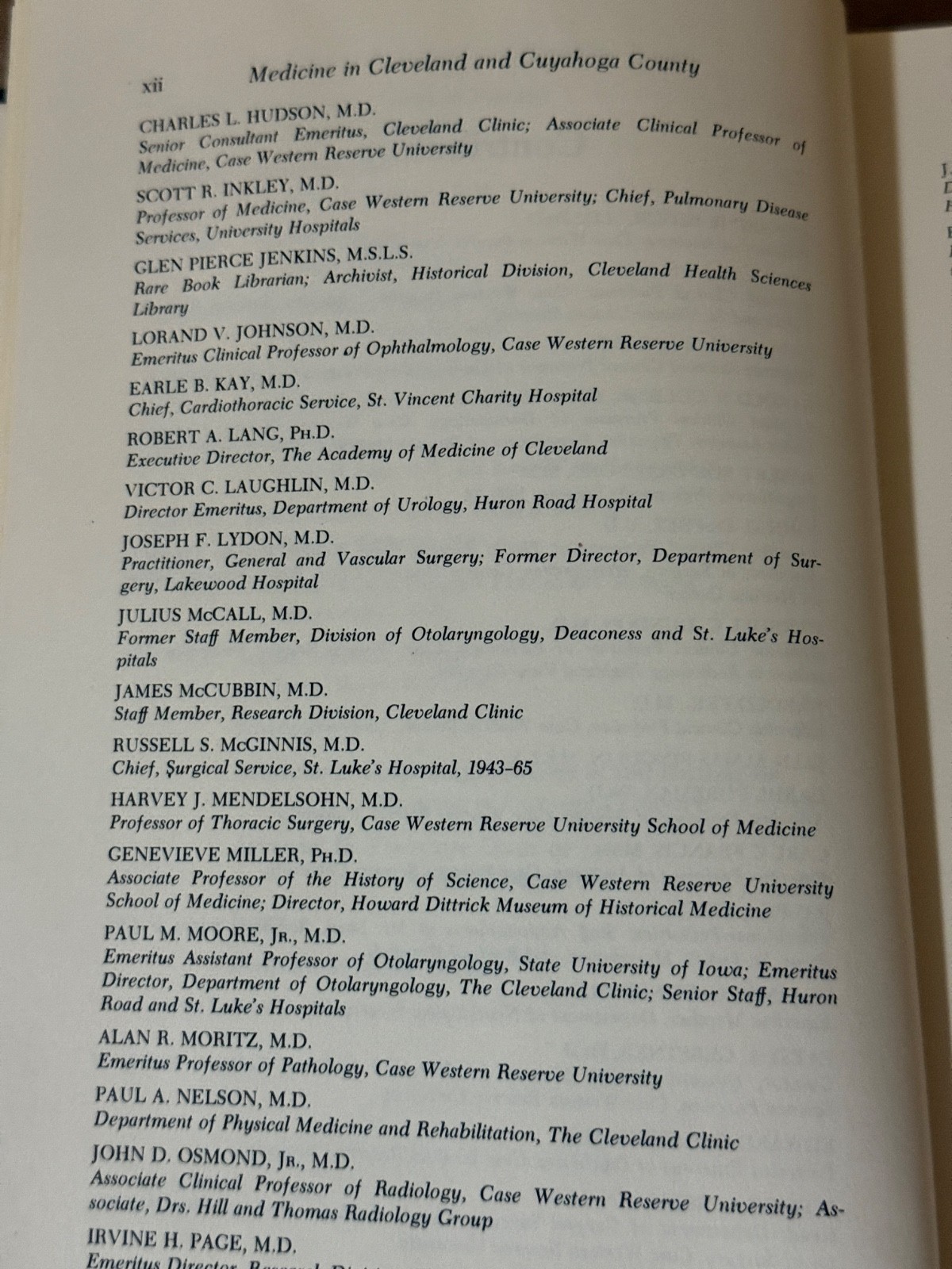 Medicine in Cleveland 1810-1976 Cuyahoga County TRW Cleveland Clinic History HC