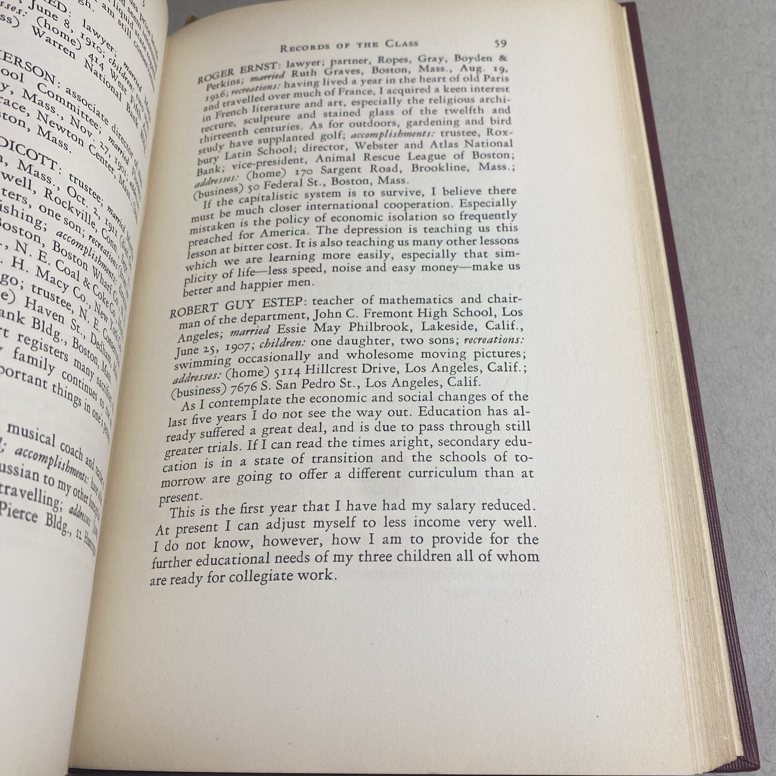 Harvard College Class of 1903, 13th Anniversary Report, Hardcover / CYE