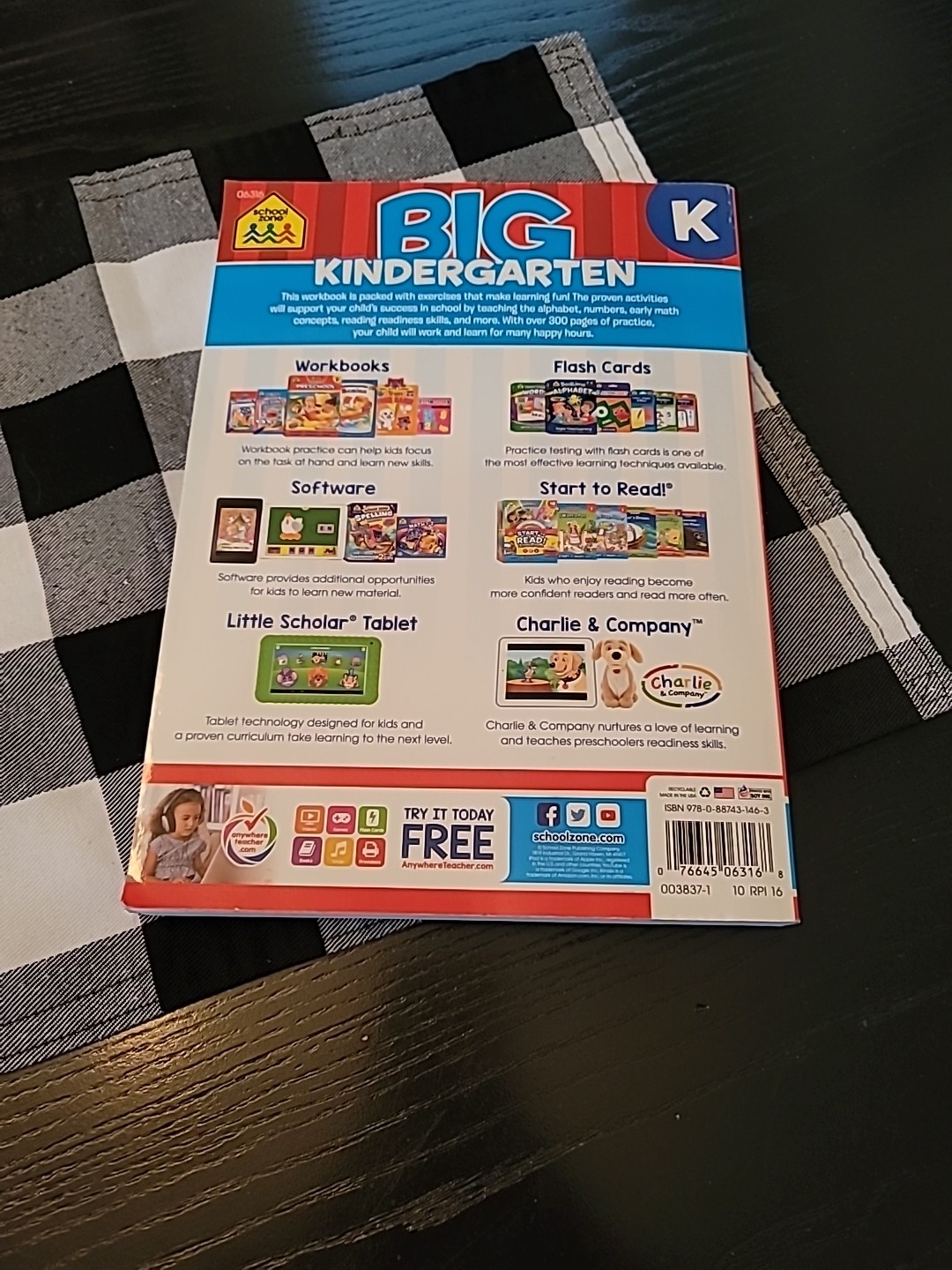 School Zone Big Kindergarten Workbook: 320 Pages, Early Reading and Writing,…