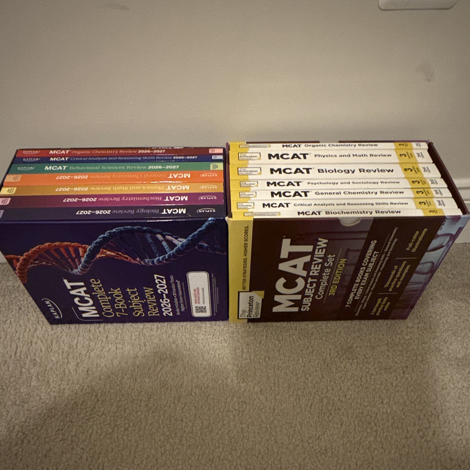 Kaplan MCAT Complete 7-Book Subject Review 2026-2027 + Princeton 3rd Edition
