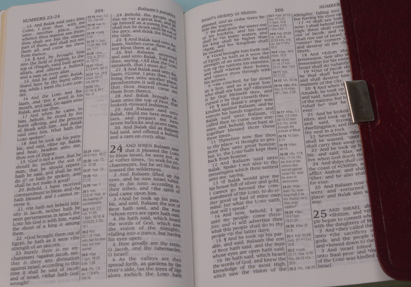 King James compact Reference Bible by Zondervan Snap closure imitation leather